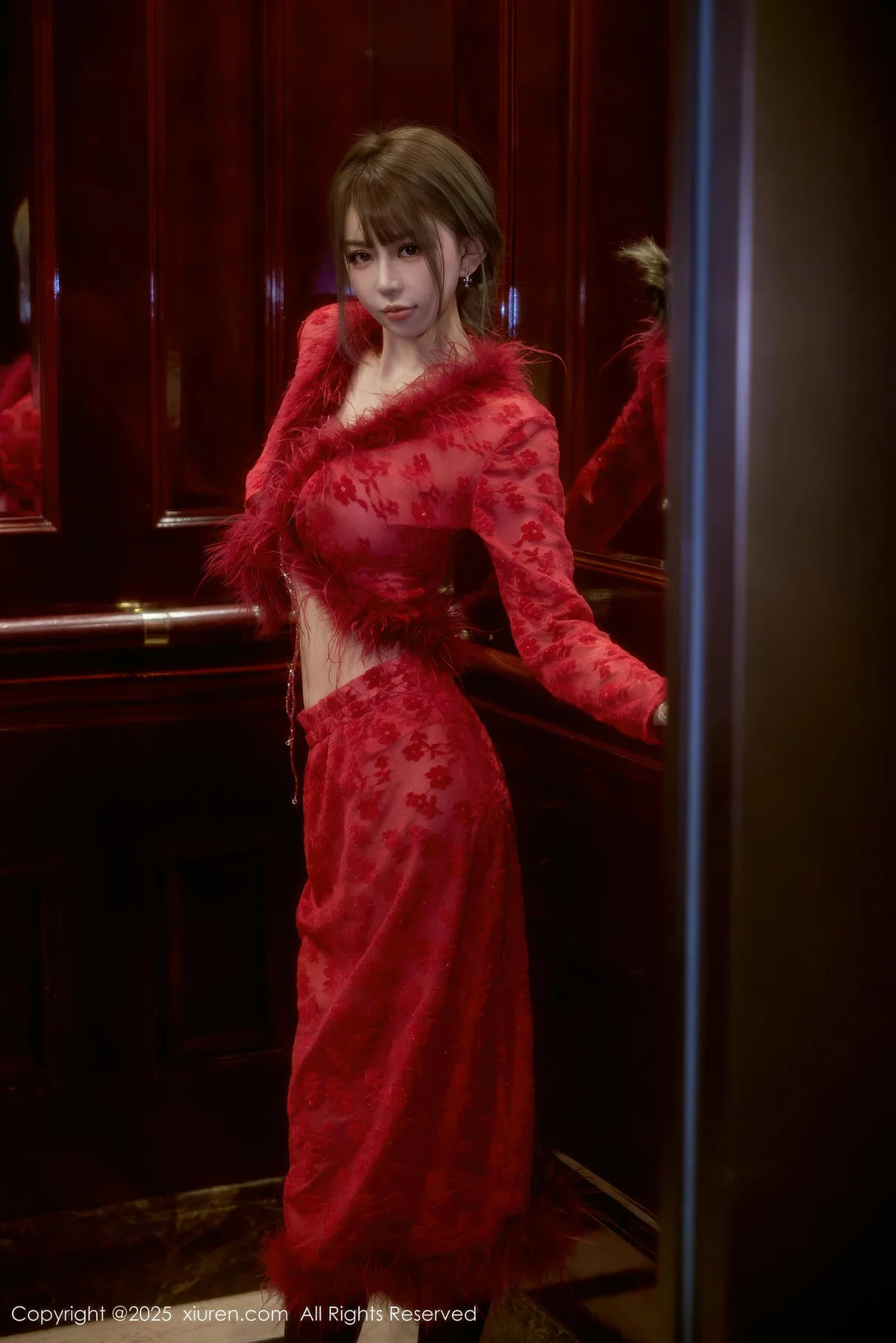 XiuRen 秀人 No.10848 Zoe柚柚美乳玉背红色复古服饰 - 11