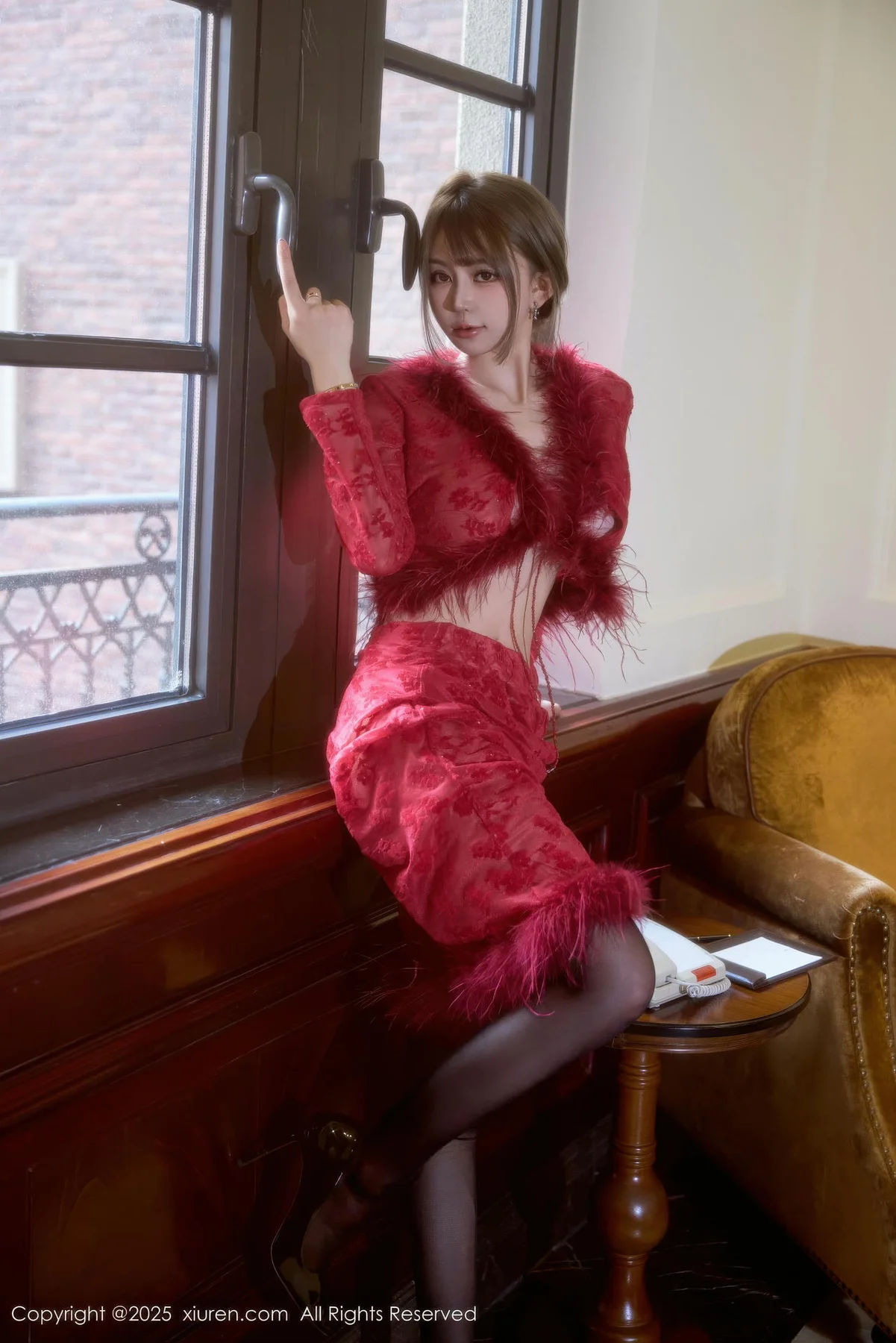 XiuRen 秀人 No.10848 Zoe柚柚美乳玉背红色复古服饰 - 25