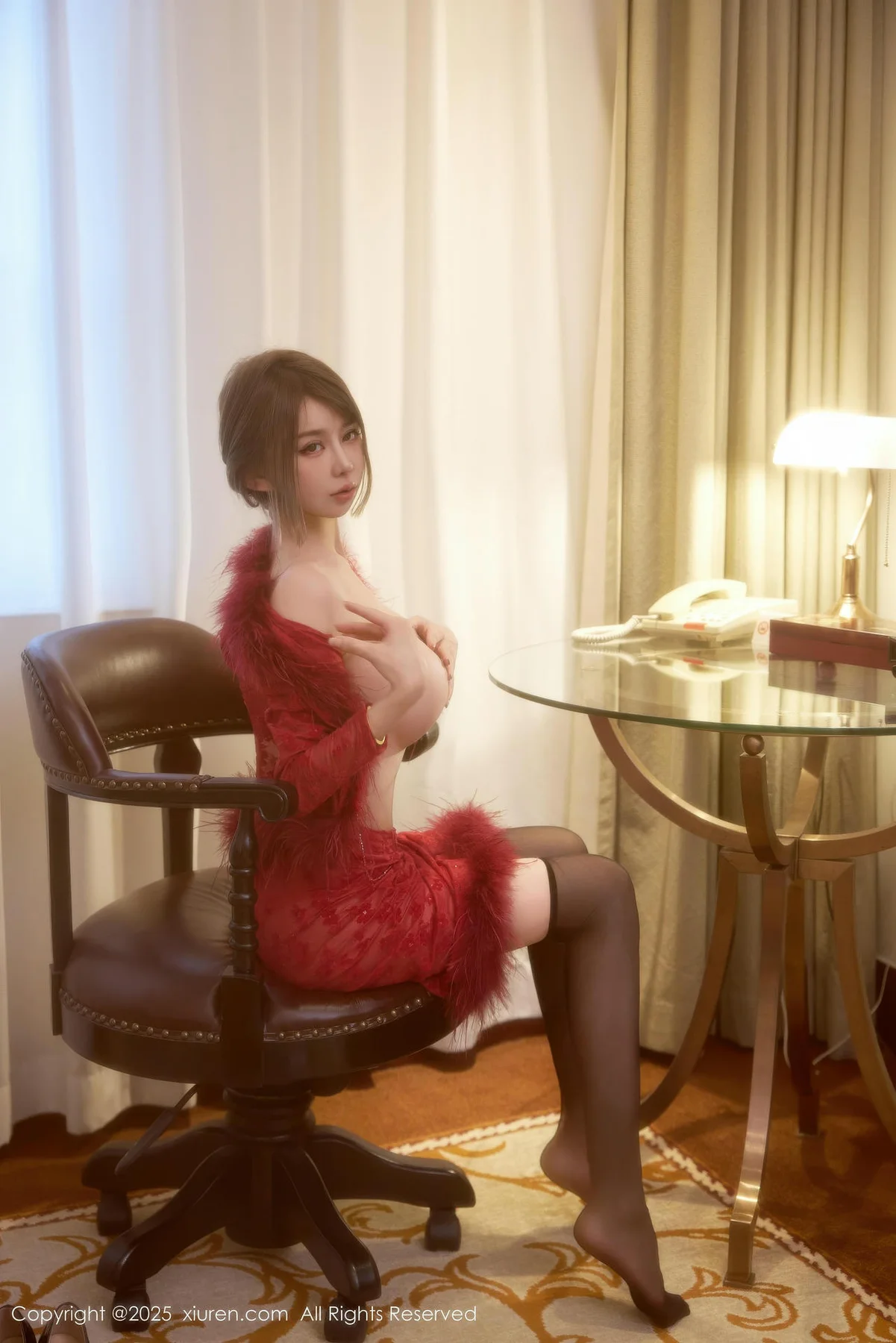 XiuRen 秀人 No.10848 Zoe柚柚美乳玉背红色复古服饰 - 40