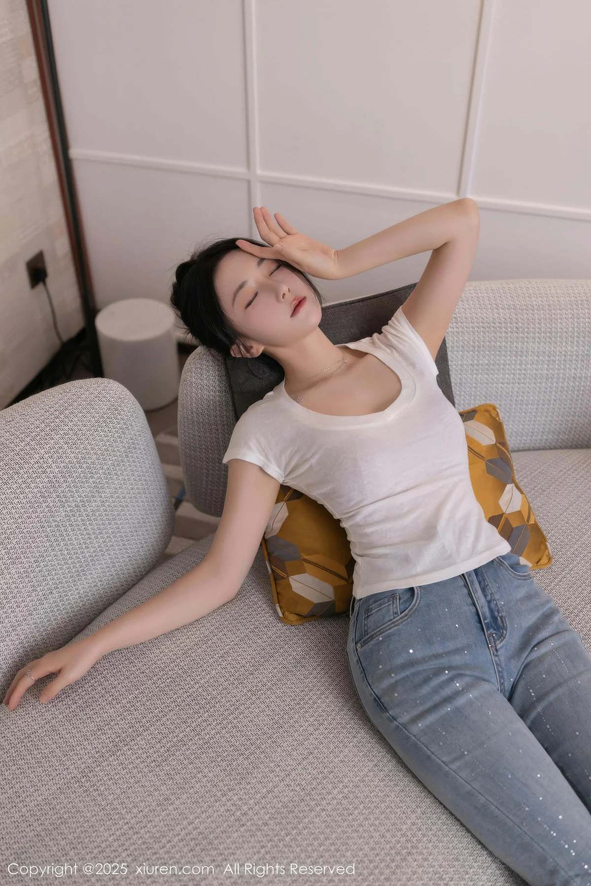 XiuRen 秀人 No.10858 鱼子酱Fish 捆绑灰色蕾丝服饰 - 20