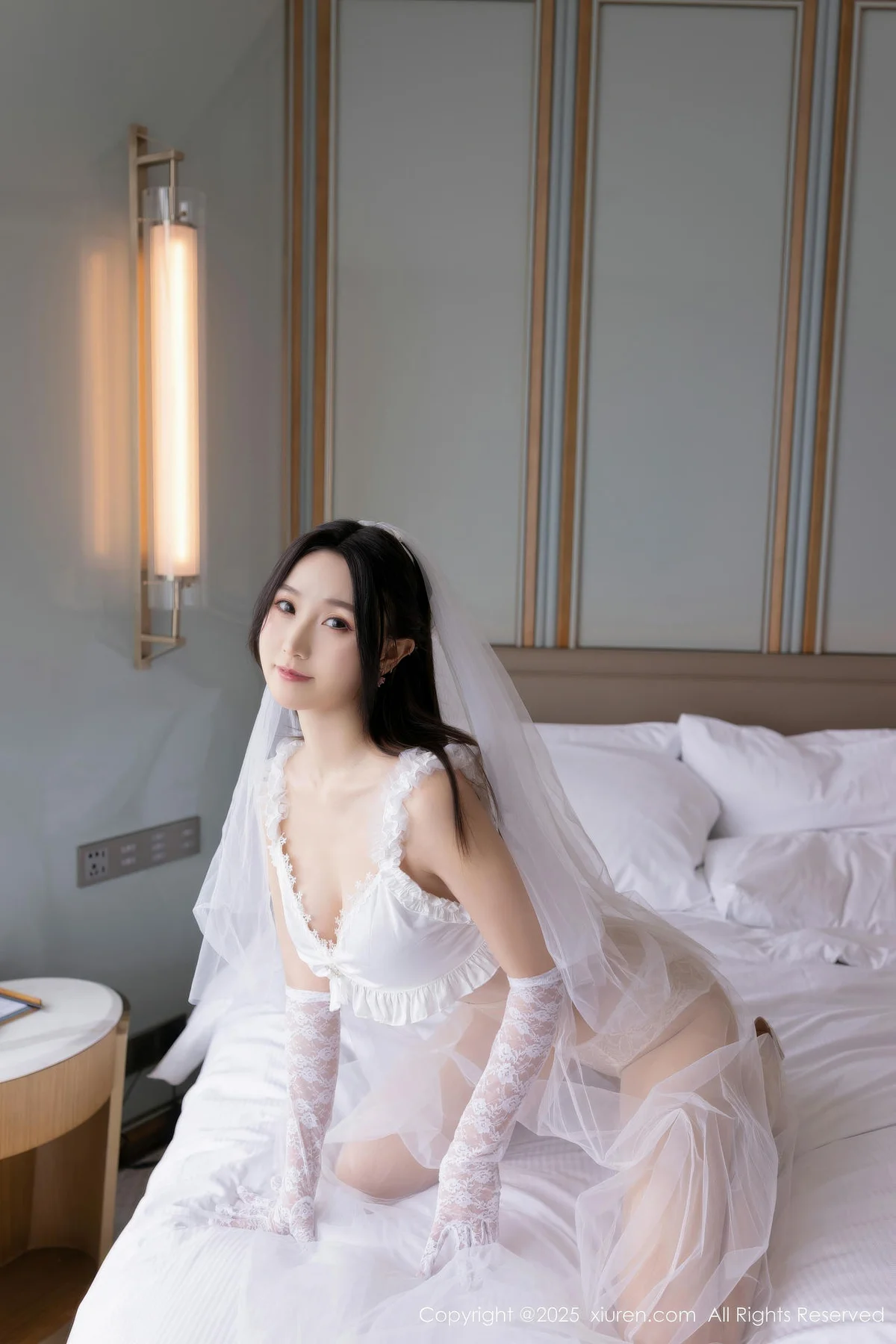 XiuRen 秀人 No.10871 杏子Yada 轻透白纱主题写真 - 4
