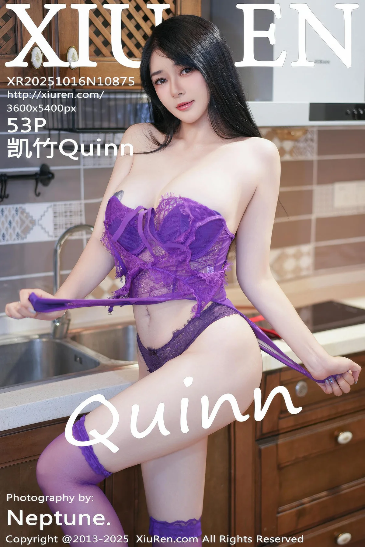 XiuRen 秀人 No.10875 凯竹Quinn 紫色情趣内衣 - 54