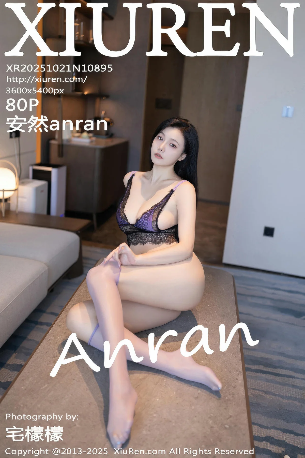XiuRen 秀人 No.10895 安然anran 黑色情趣内衣 - 81