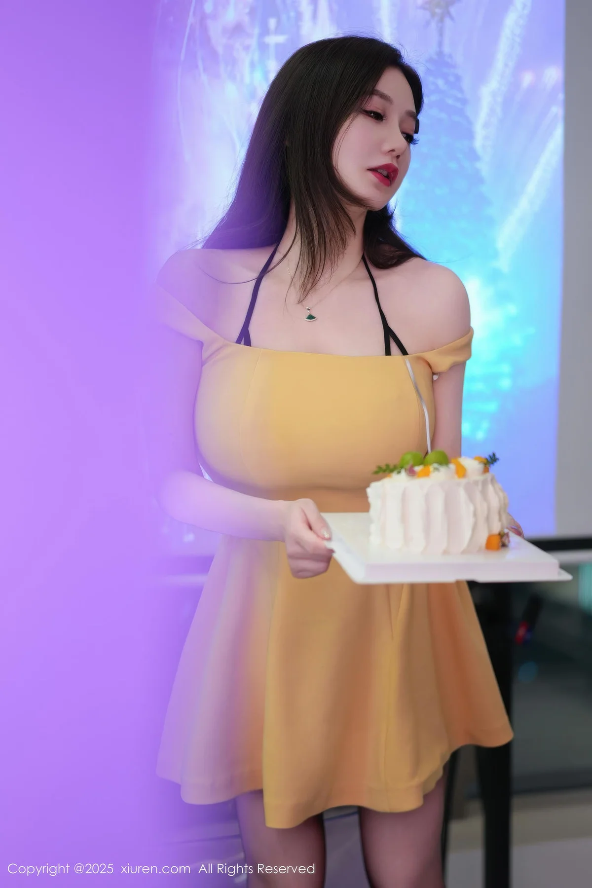 XiuRen 秀人 No.10897 心妍小公主 黄色连衣短裙 - 17