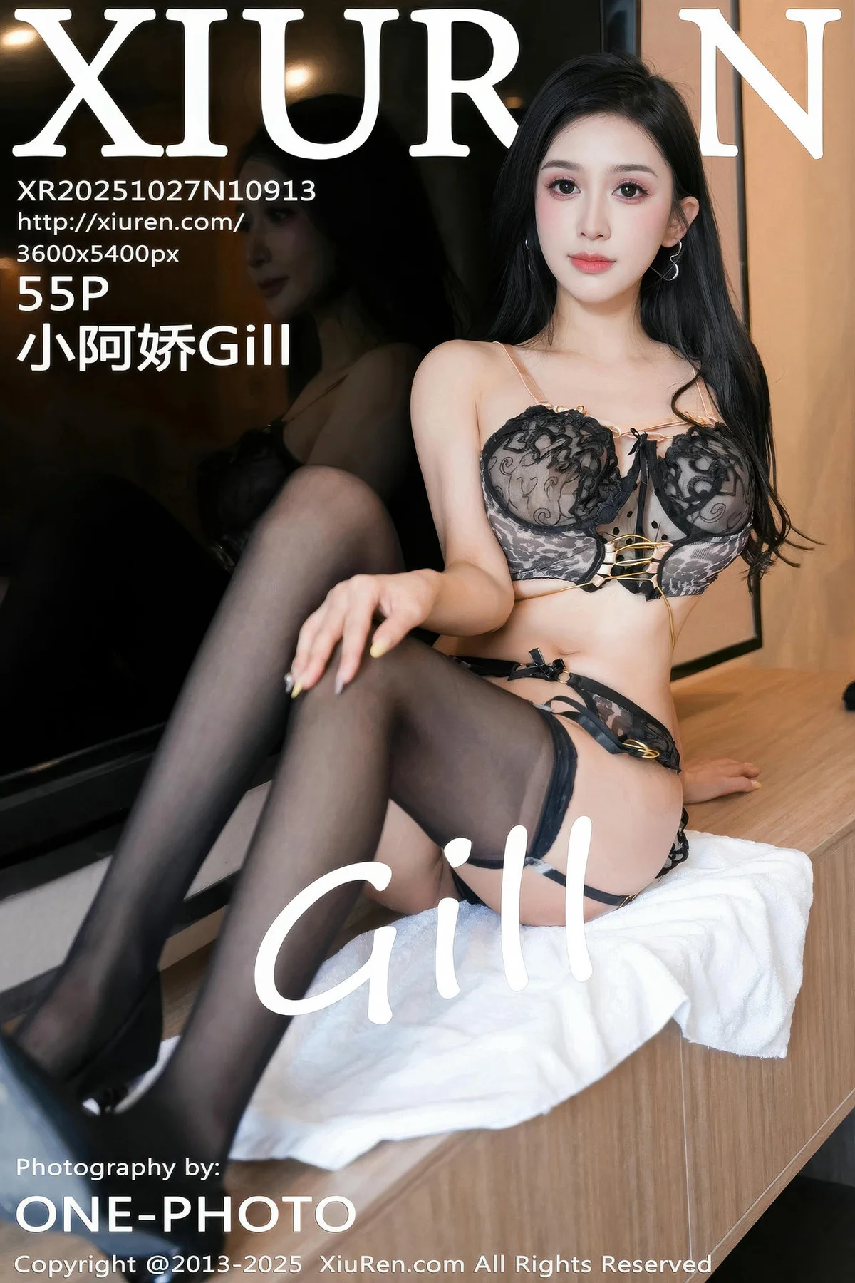 XiuRen 秀人 No.10913 小阿娇Gill 黑色情趣内衣 - 56