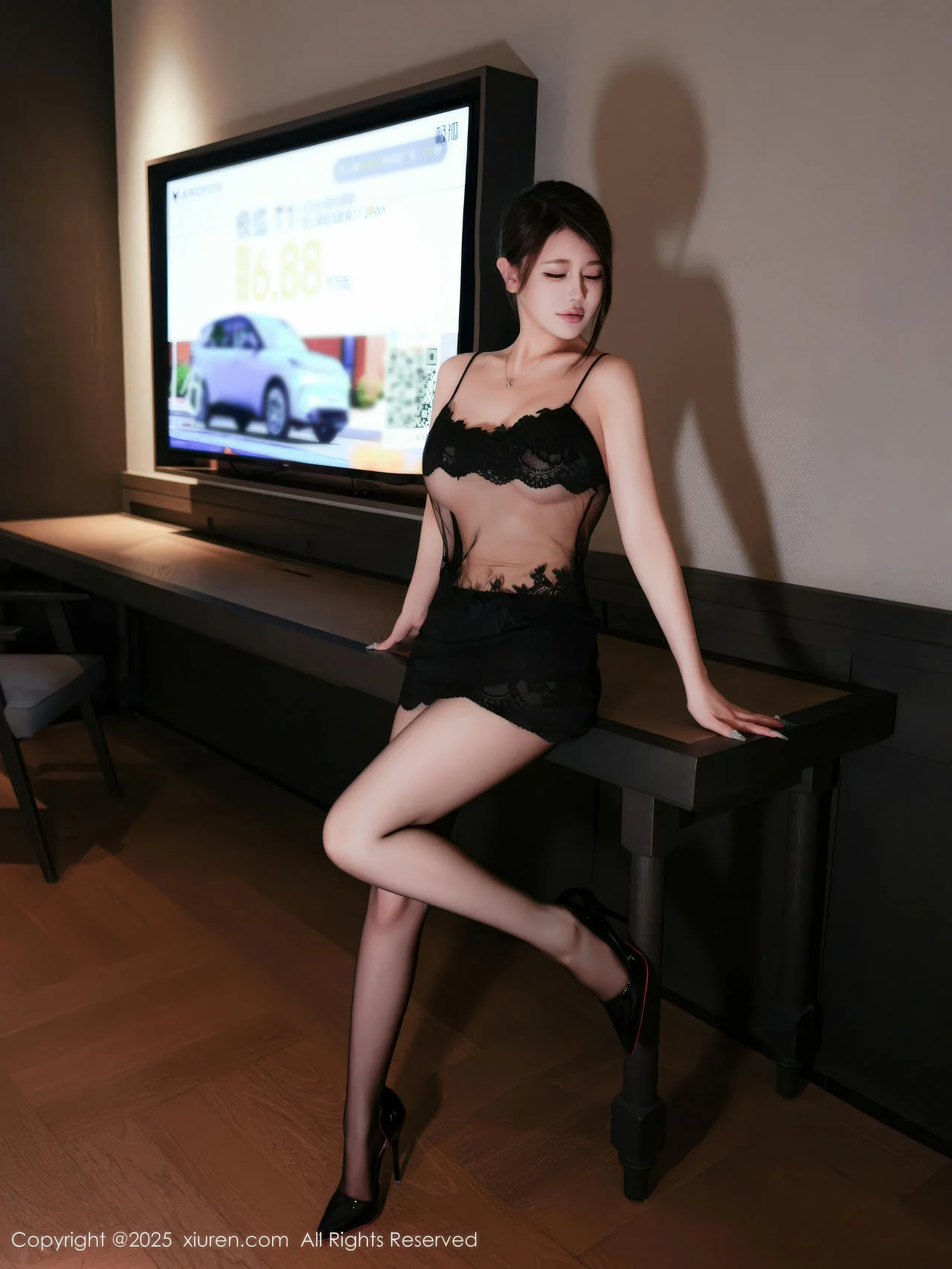 XiuRen 秀人 No.10929 甜妮 黑色情趣内衣 - 27