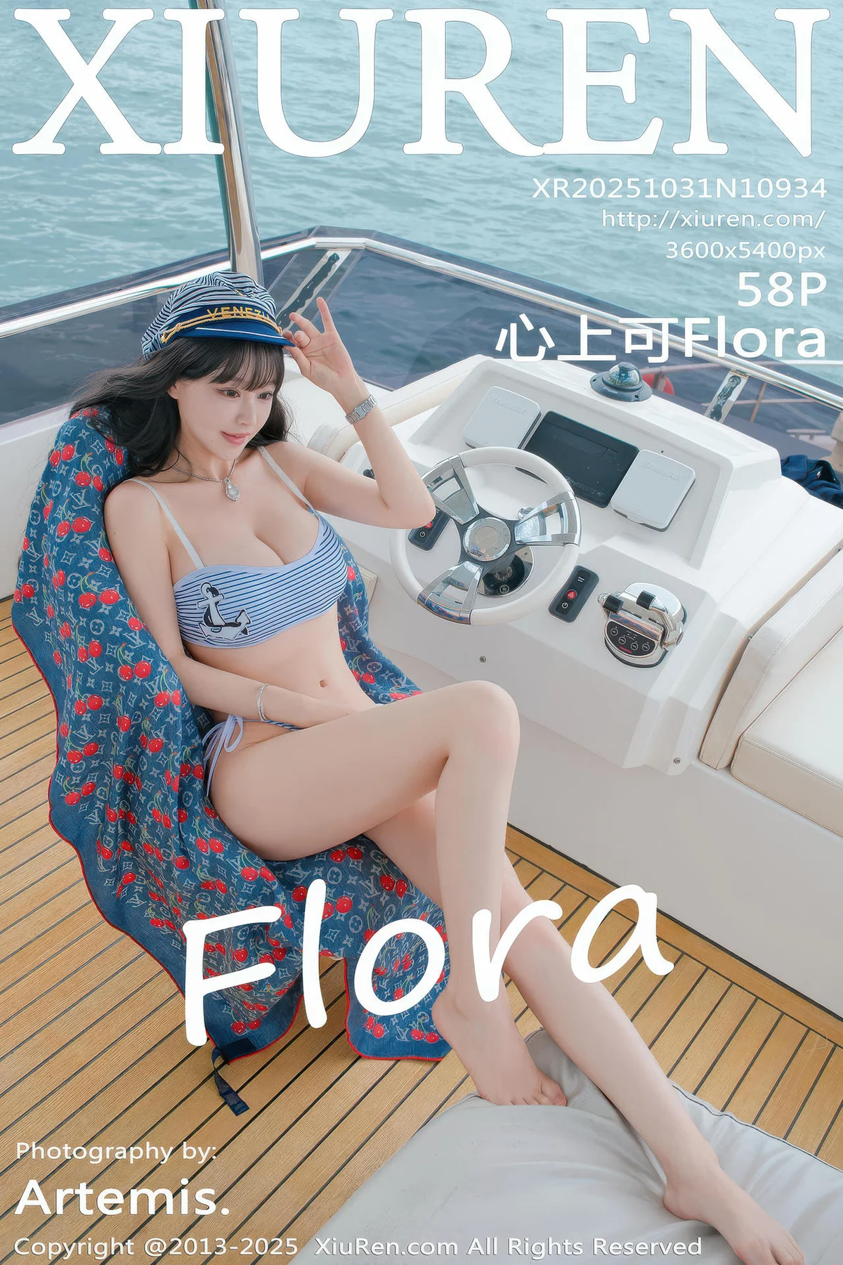 XiuRen 秀人 No.10934 心上可Flora 蓝色比基尼旅拍 - 59