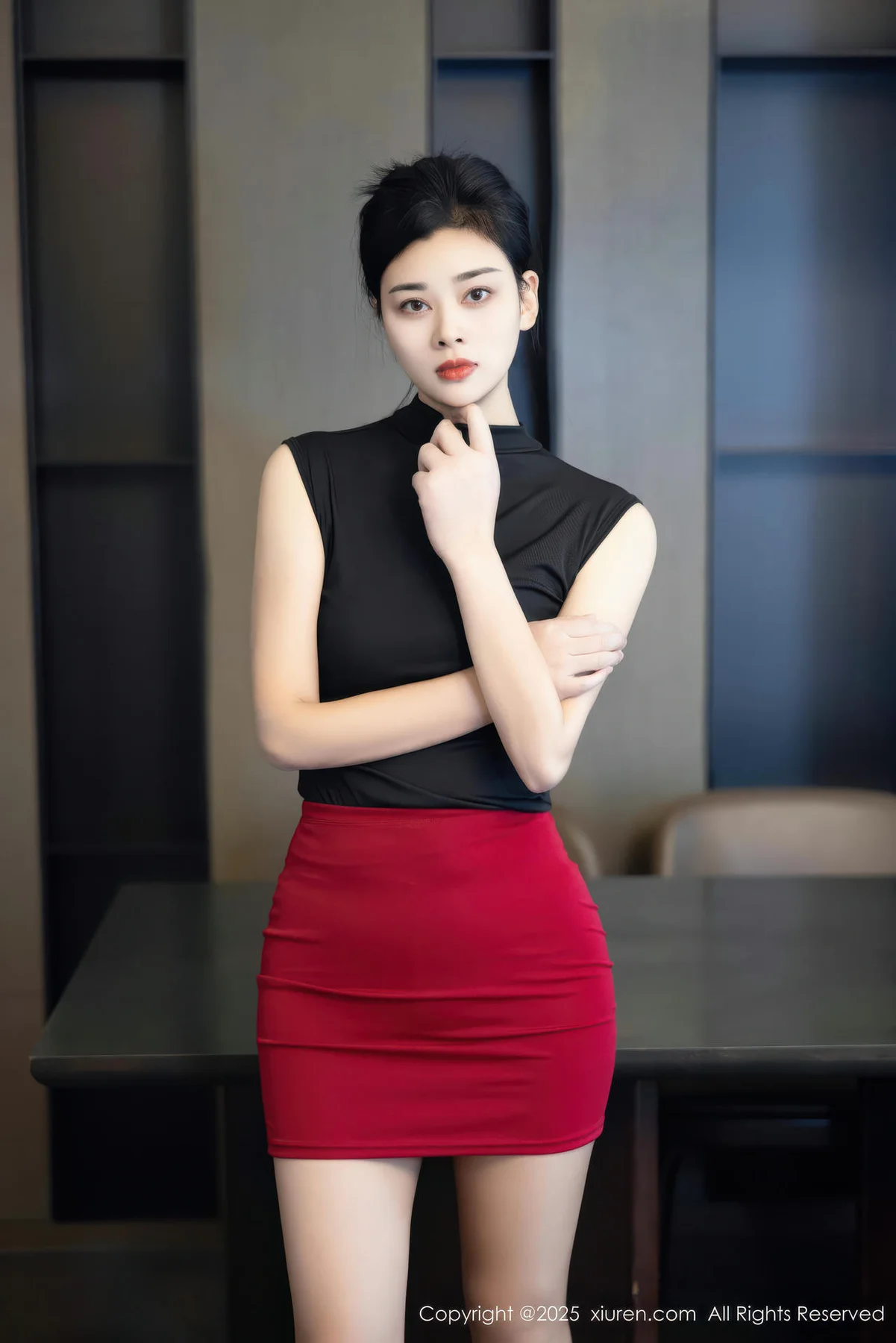 XiuRen 秀人 No.10948 徐清妍 黑色OL服饰魅惑黑丝 - 3