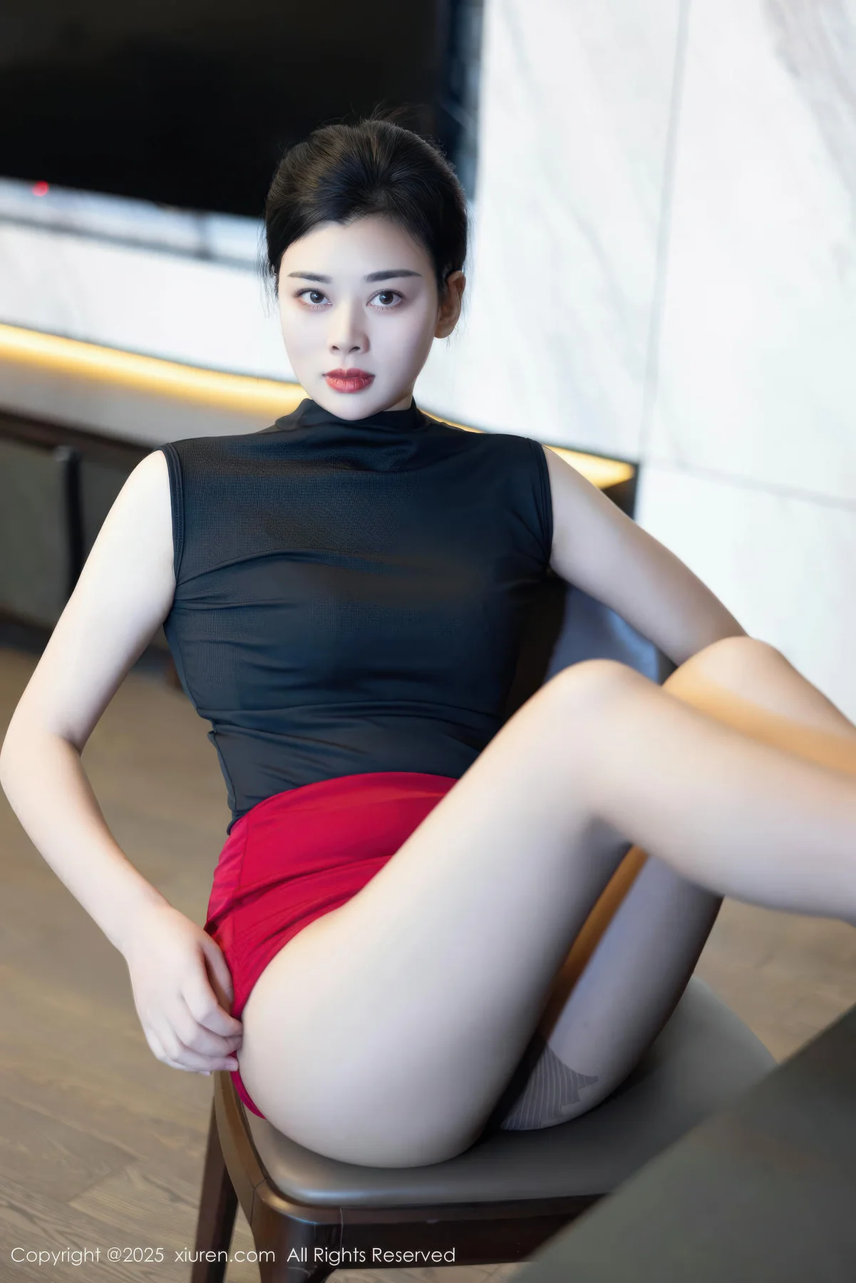 XiuRen 秀人 No.10948 徐清妍 黑色OL服饰魅惑黑丝 - 22
