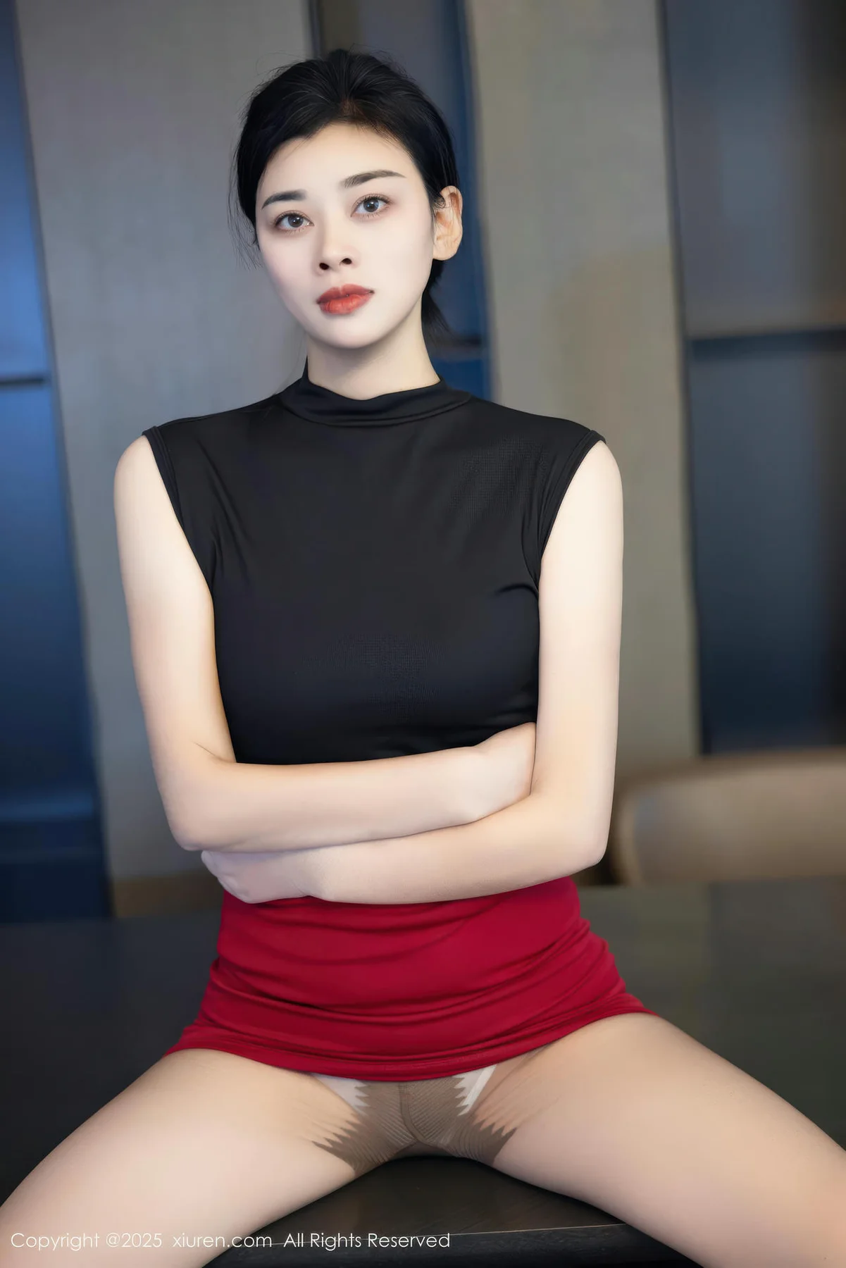 XiuRen 秀人 No.10948 徐清妍 黑色OL服饰魅惑黑丝 - 43