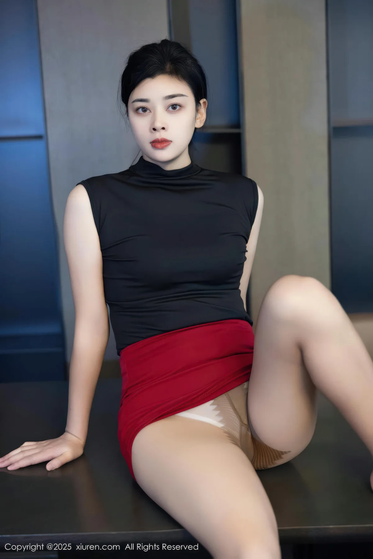 XiuRen 秀人 No.10948 徐清妍 黑色OL服饰魅惑黑丝 - 44