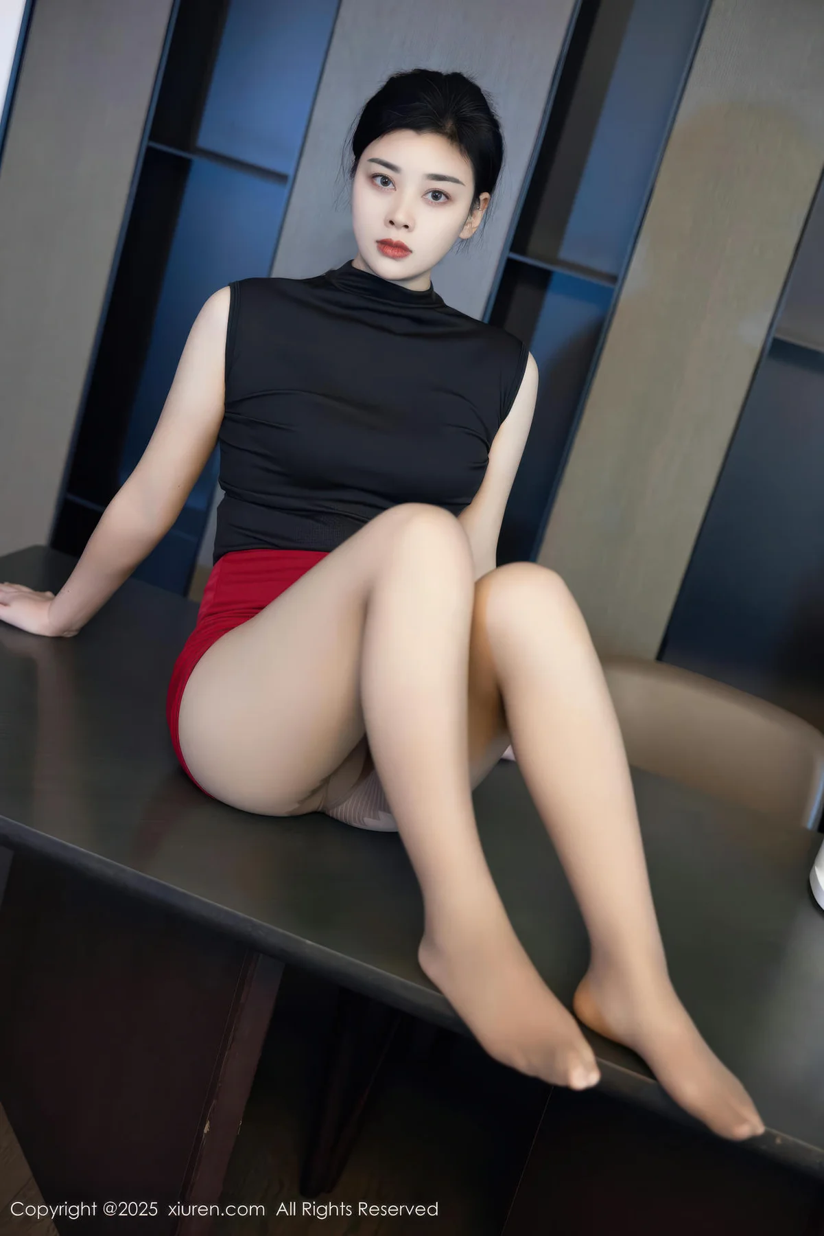XiuRen 秀人 No.10948 徐清妍 黑色OL服饰魅惑黑丝 - 51