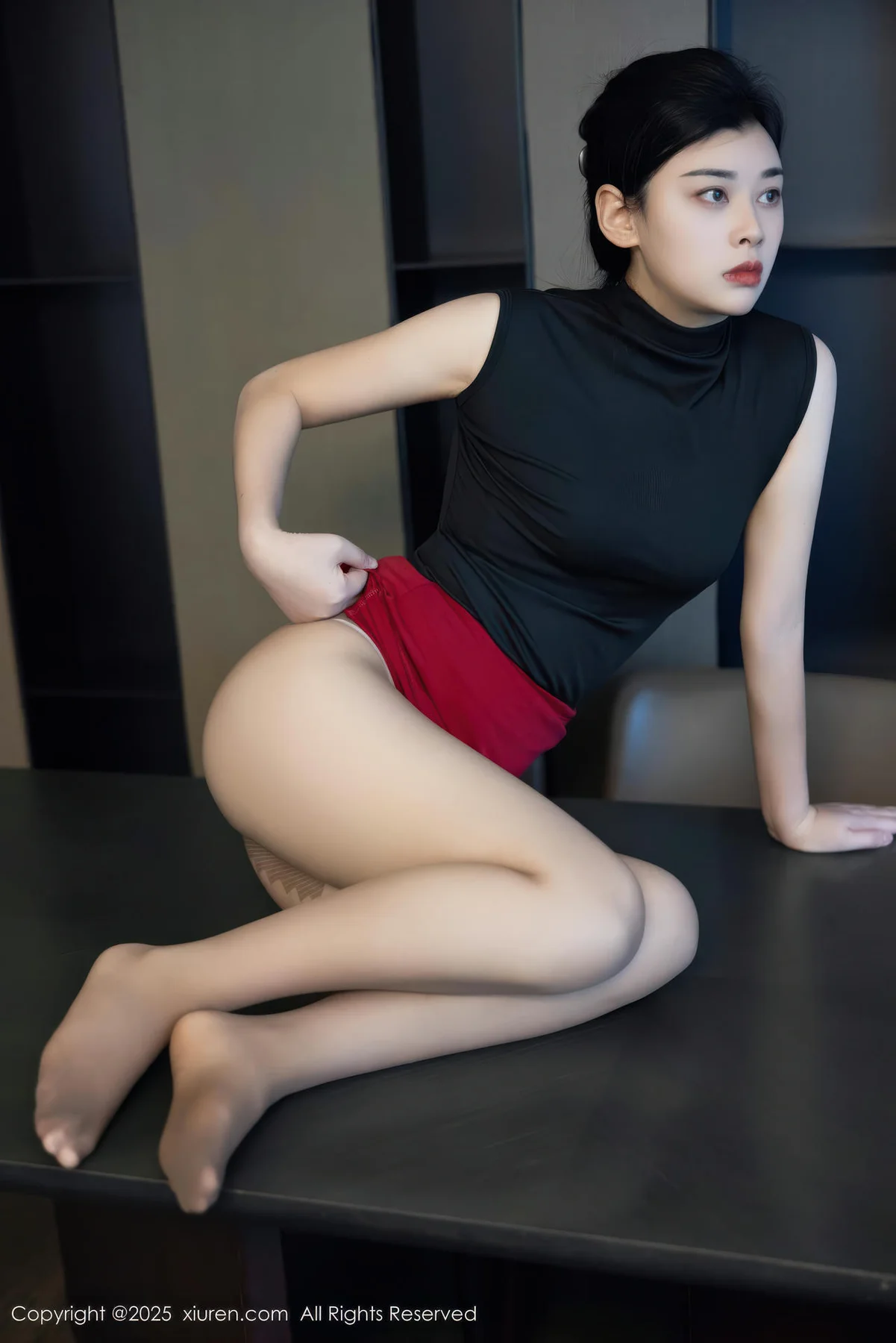 XiuRen 秀人 No.10948 徐清妍 黑色OL服饰魅惑黑丝 - 54