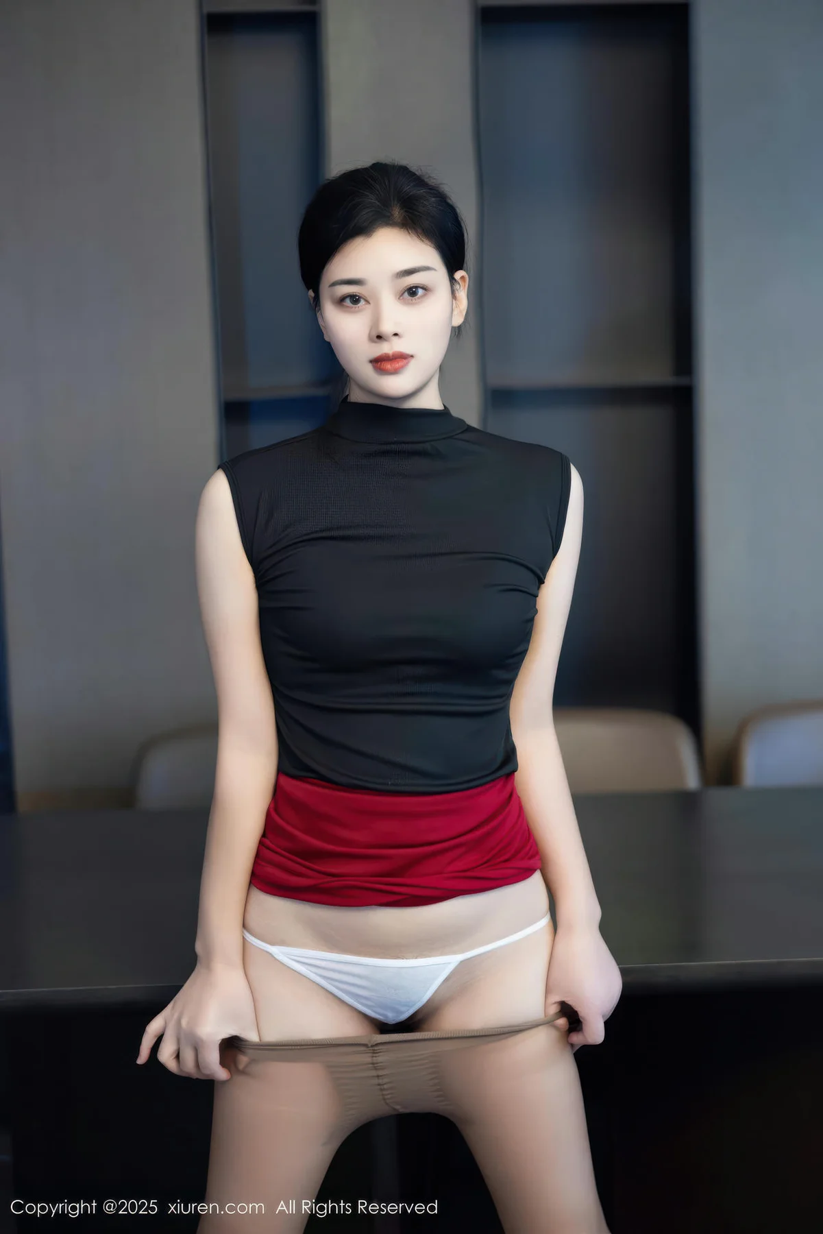 XiuRen 秀人 No.10948 徐清妍 黑色OL服饰魅惑黑丝 - 64