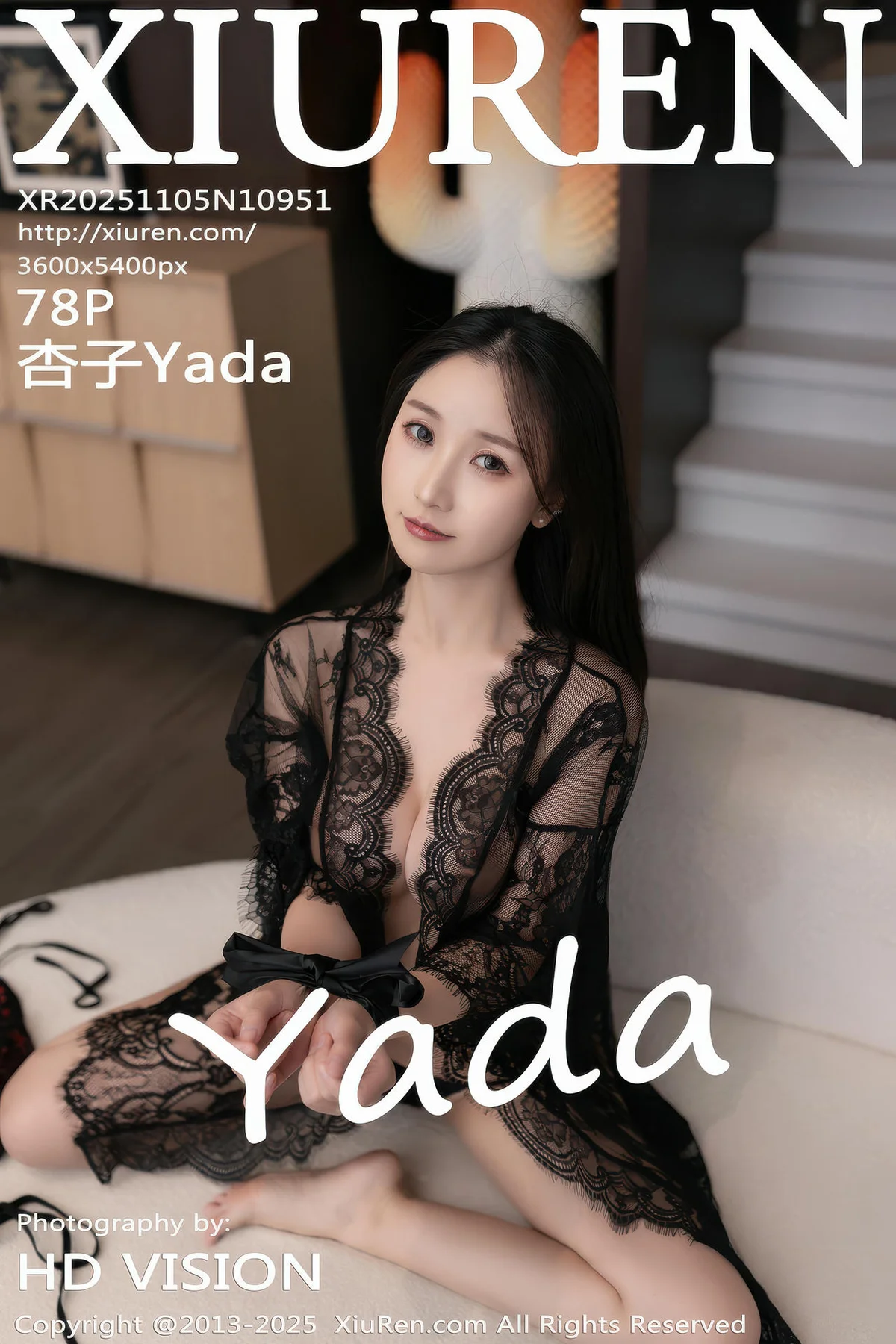 XiuRen 秀人 No.10951 杏子Yada 黑色情趣内衣 - 79