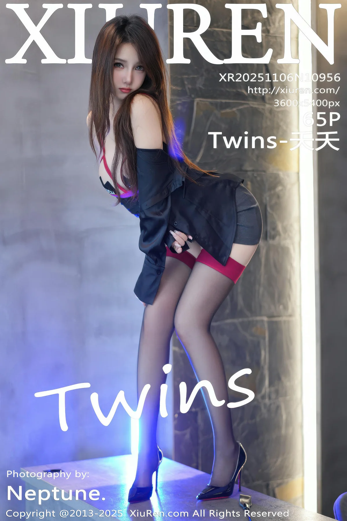 XiuRen 秀人 No.10956 Twins天天 黑色OL服饰 - 66