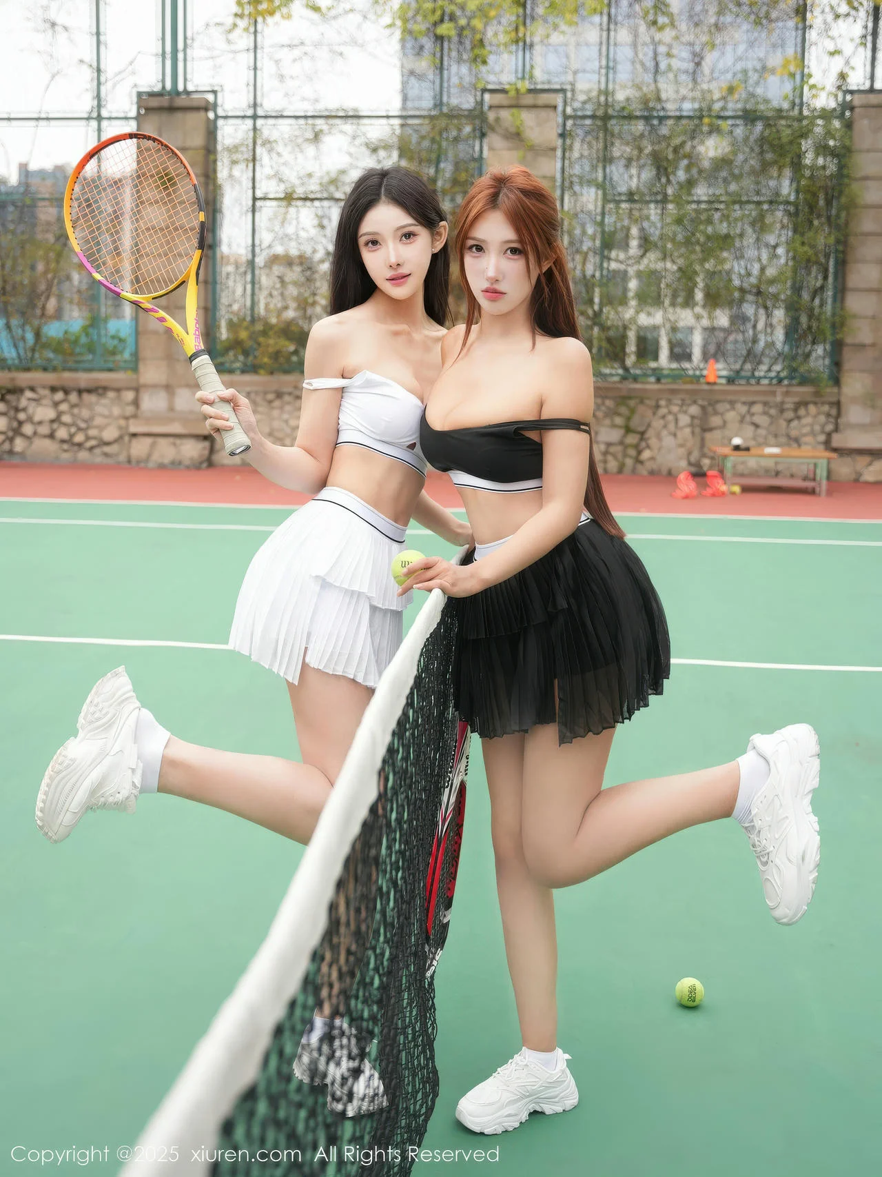 XiuRen 秀人 No.10964 金允希Yuki 两位大美女户外网球运动 - 63