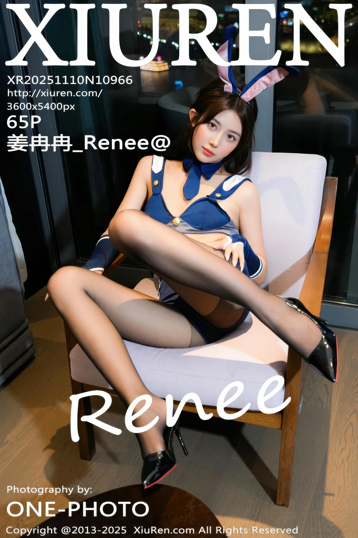 XiuRen 秀人 No.10966 姜冉冉_Renee 蓝兔子装扮魅惑黑丝 - 66