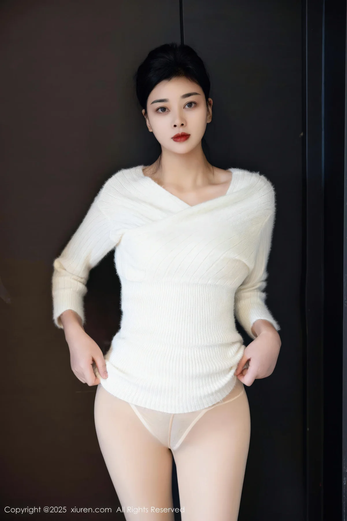 XiuRen 秀人 No.10986 徐清妍 白色毛衣肉色丝袜 - 12