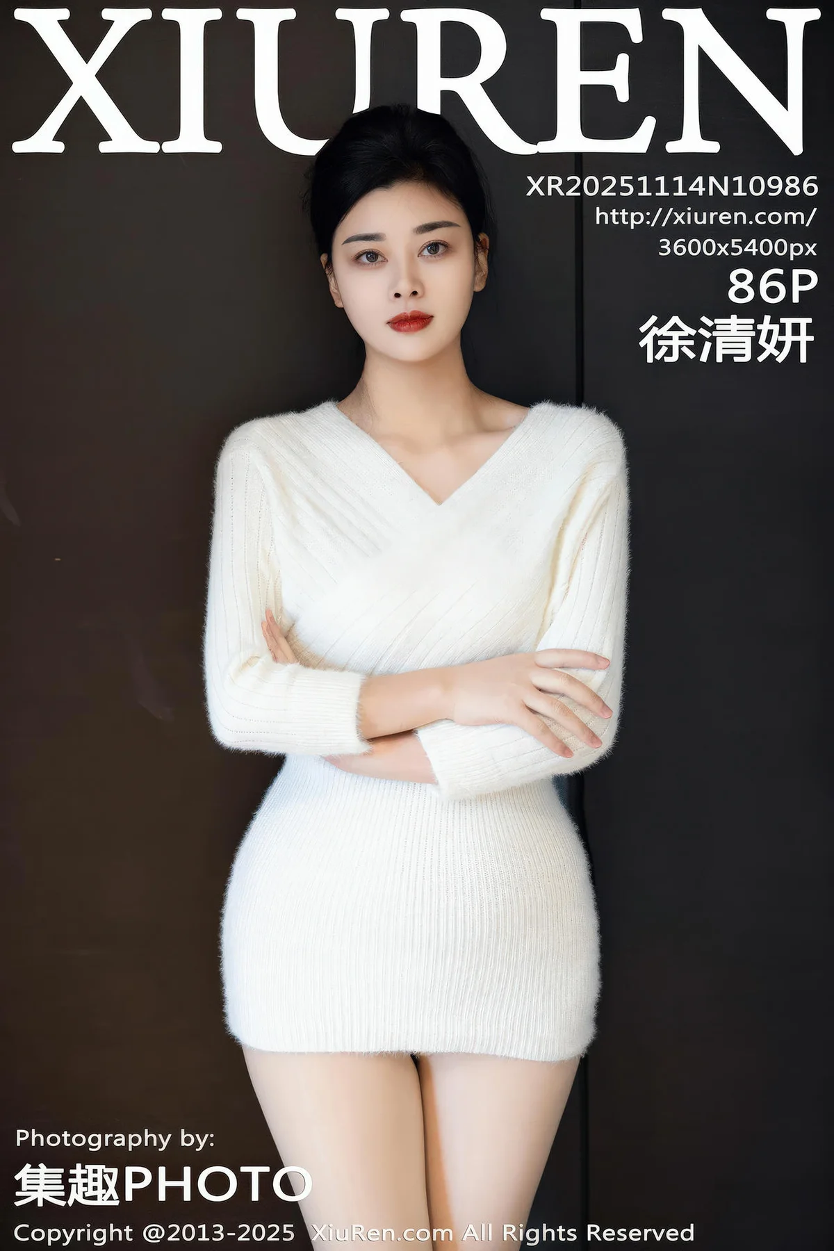 XiuRen 秀人 No.10986 徐清妍 白色毛衣肉色丝袜 - 87