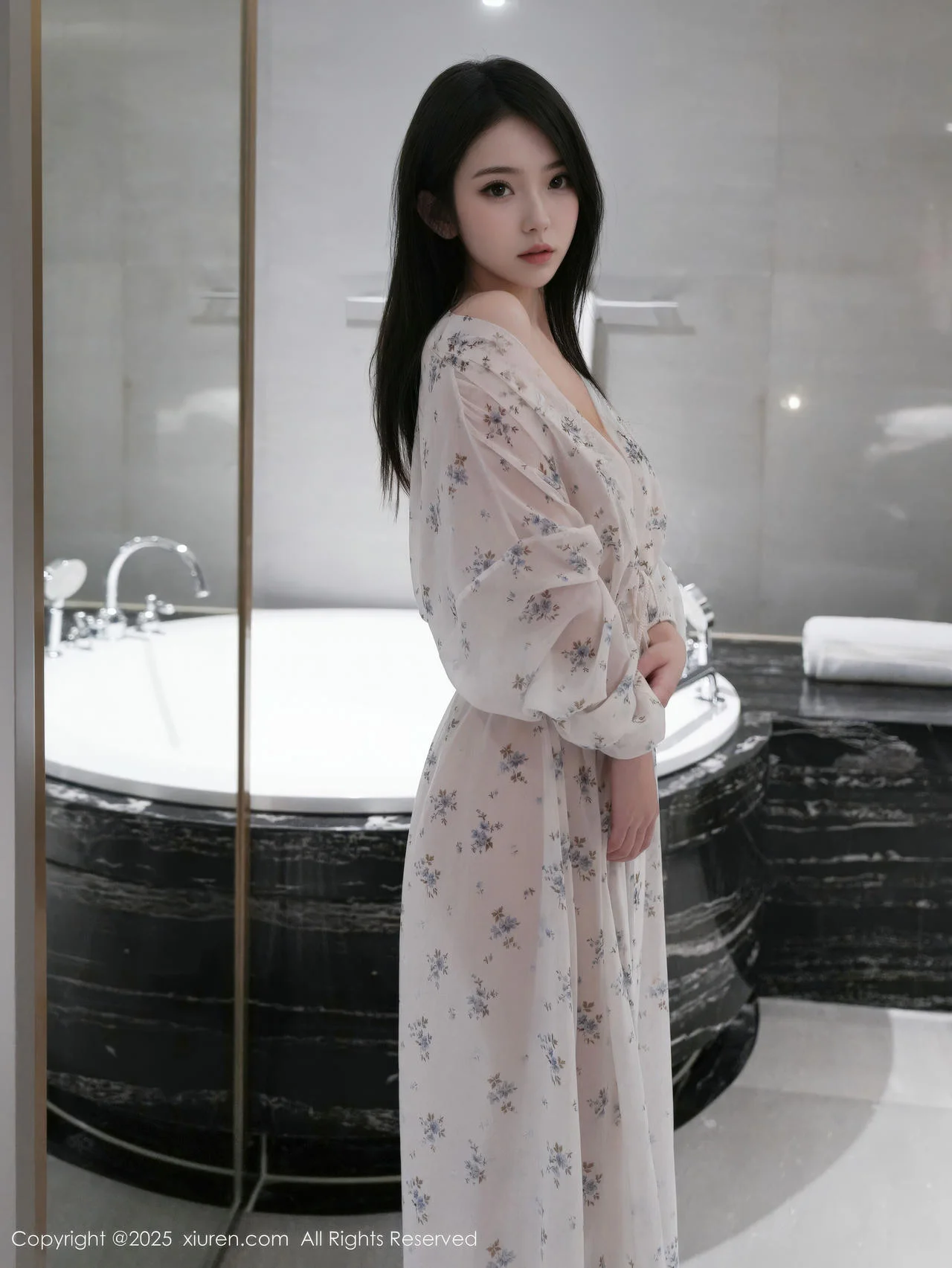 XiuRen 秀人 No.10988 烧烧小桃 蓝色连衣短裙 - 35