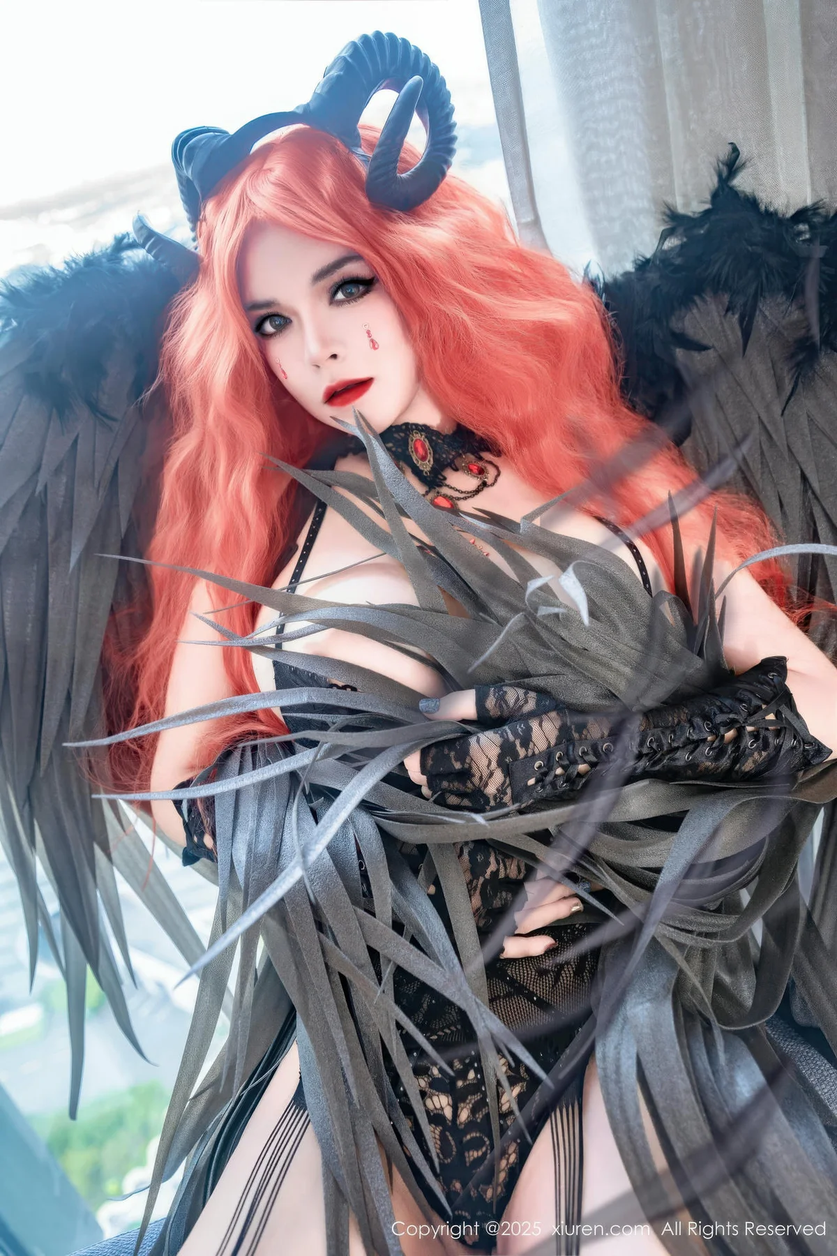 XiuRen 秀人 No.10994 伊丽莎有点白 的哥特系小恶魔cosplay - 39