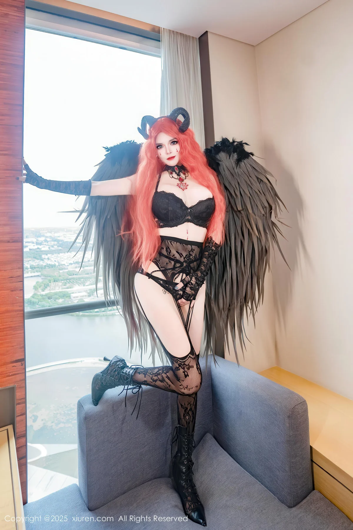 XiuRen 秀人 No.10994 伊丽莎有点白 的哥特系小恶魔cosplay - 41