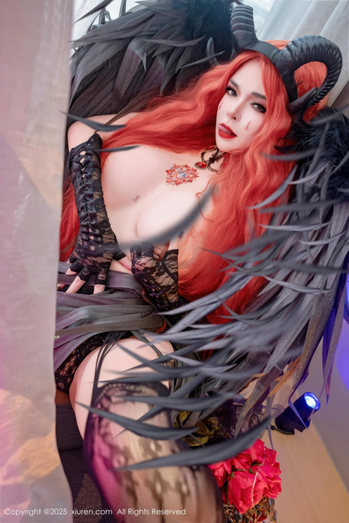 XiuRen 秀人 No.10994 伊丽莎有点白 的哥特系小恶魔cosplay - 52