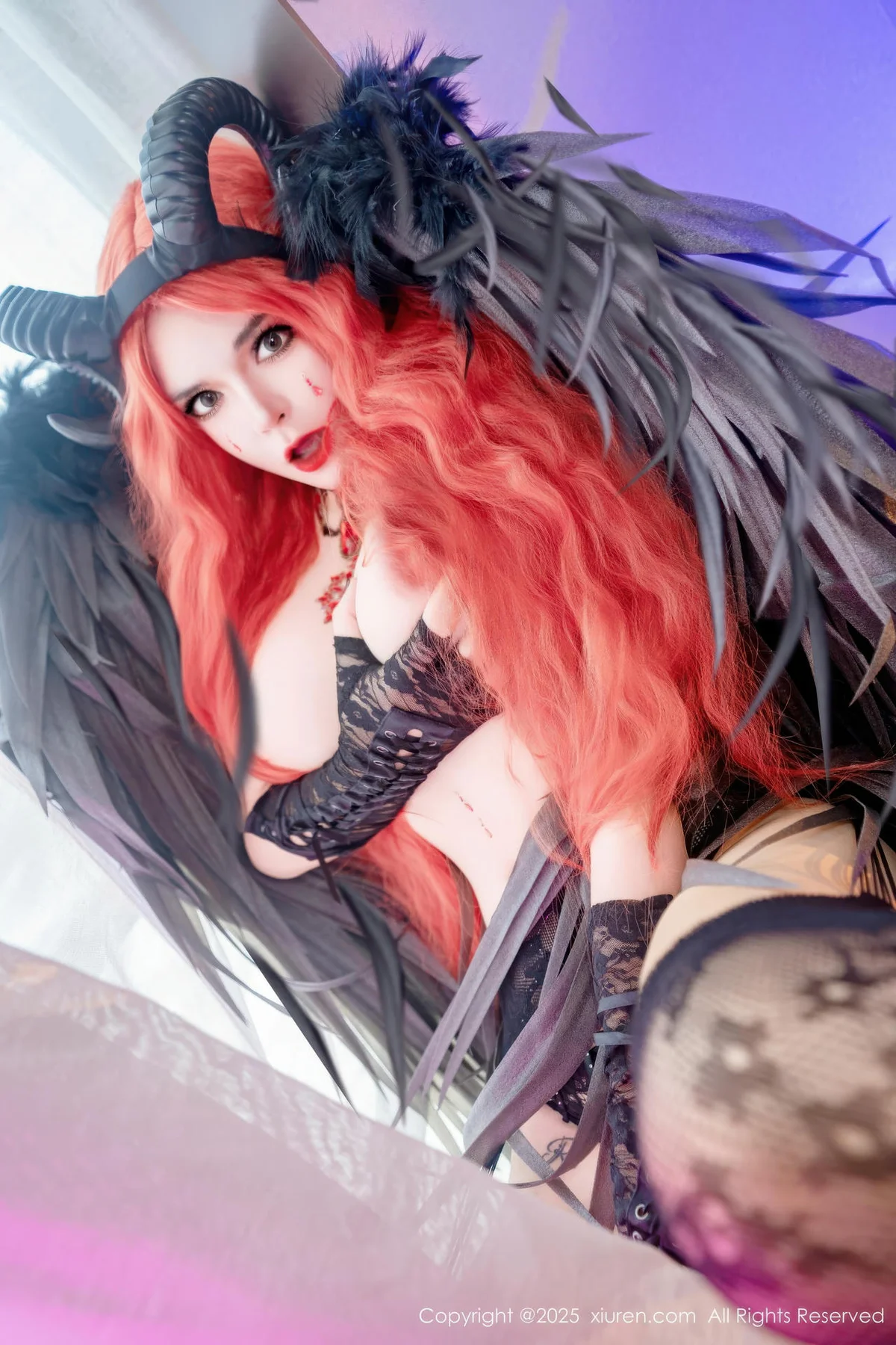 XiuRen 秀人 No.10994 伊丽莎有点白 的哥特系小恶魔cosplay - 53