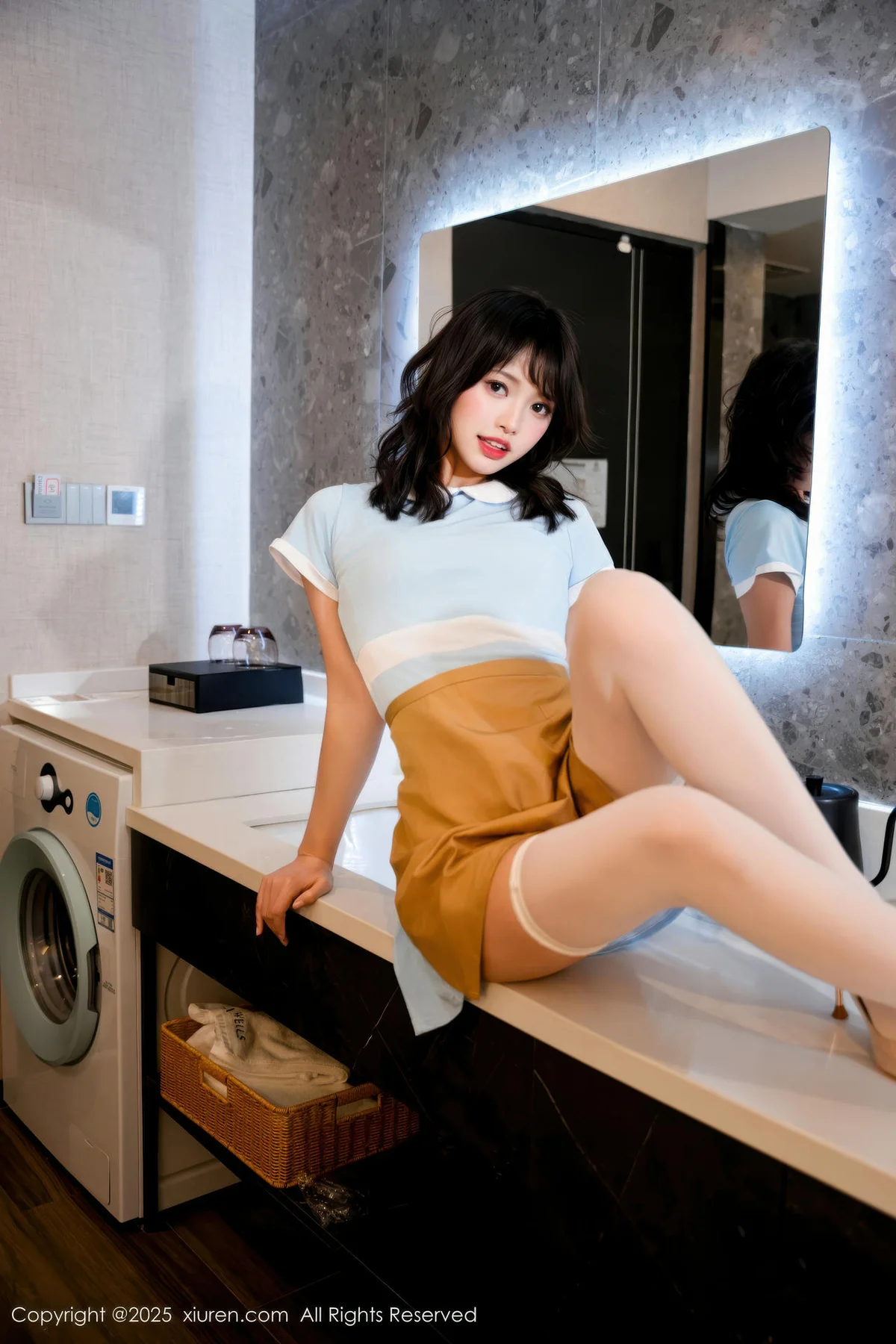 XiuRen 秀人 No.11000 小舒淇 气质短发美女诱人白色丝袜 - 12