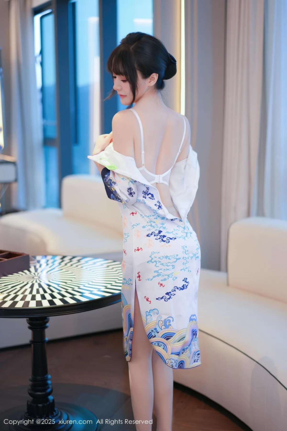 XiuRen 秀人 No.11001 沈南汐RuRu 浅色旗袍魅惑肉丝 - 18