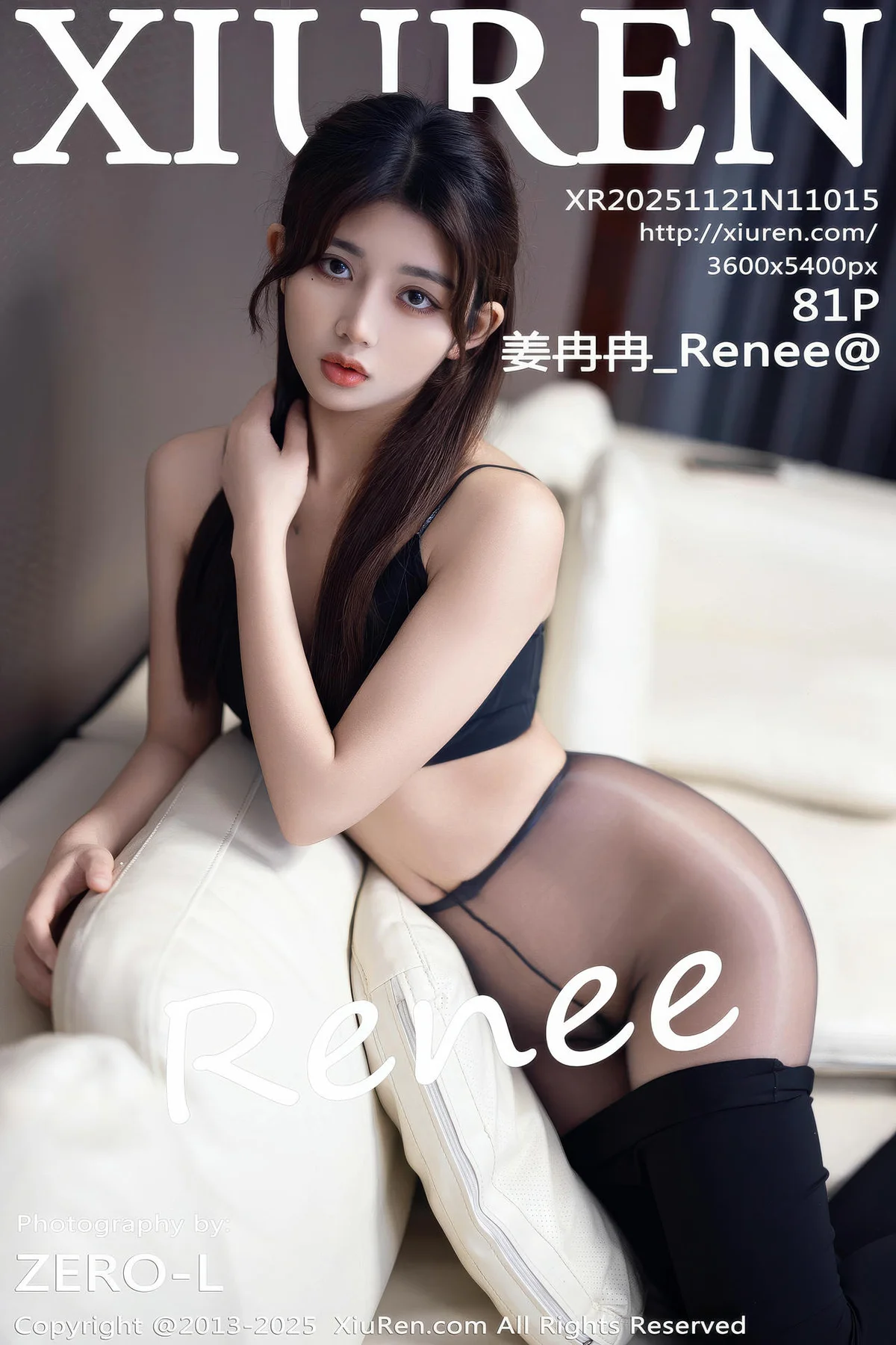 XiuRen 秀人 No.11015 姜冉冉Renee 黑色内衣魅惑黑丝 - 82