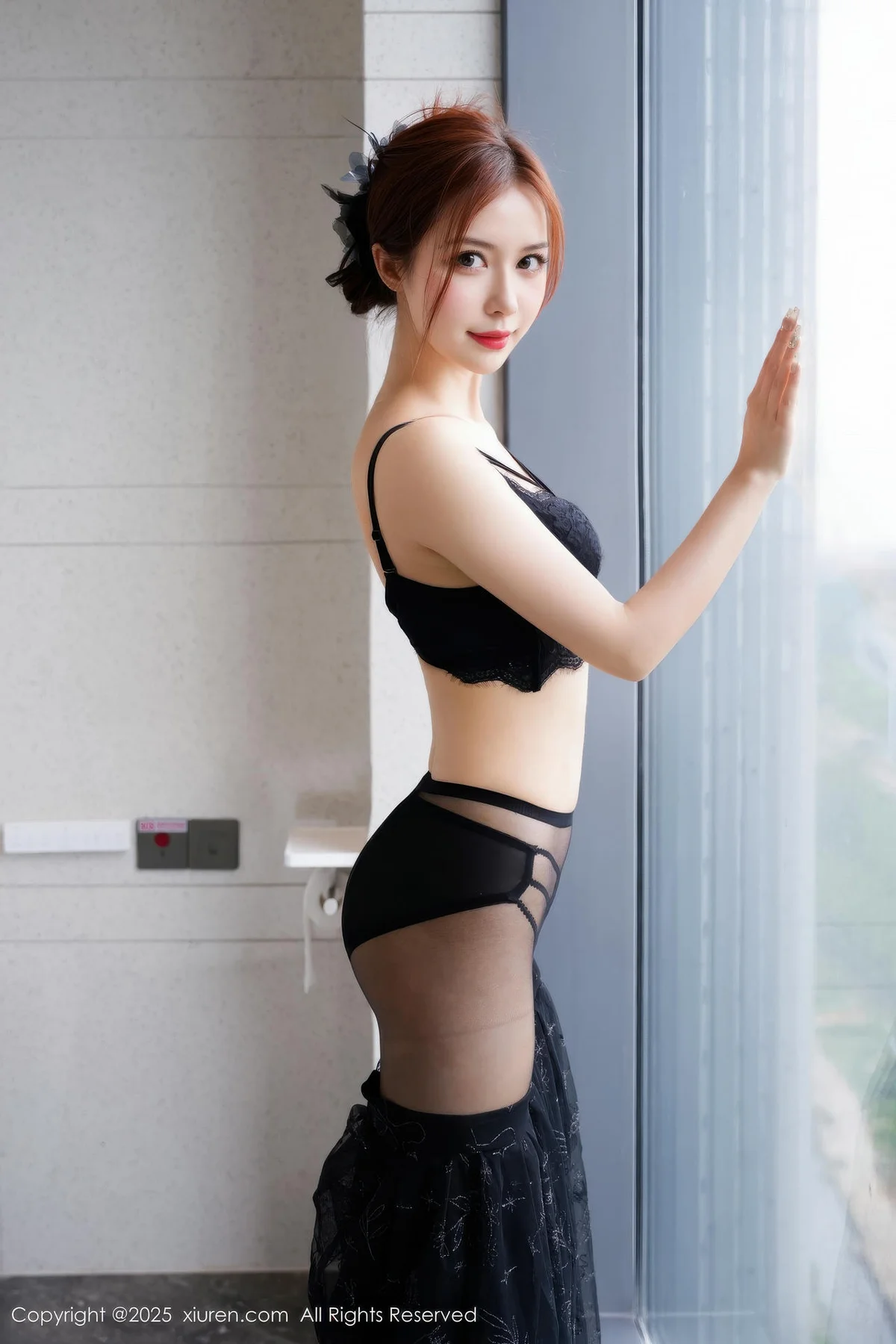 XiuRen 秀人 No.11016 白芷yy 黑色情趣内衣 - 55
