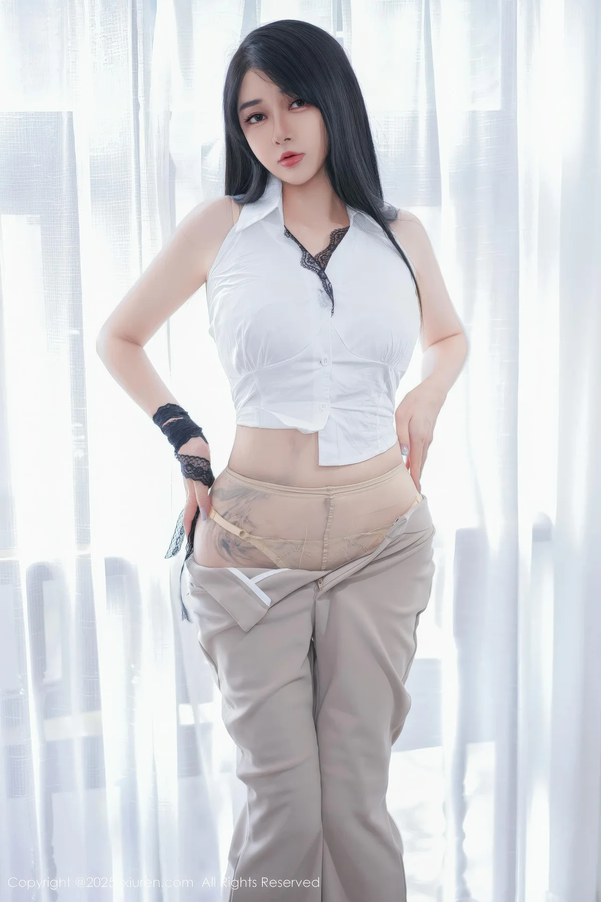 XiuRen 秀人 No.11038 凯竹法师浅色内衣肉色丝袜 - 12