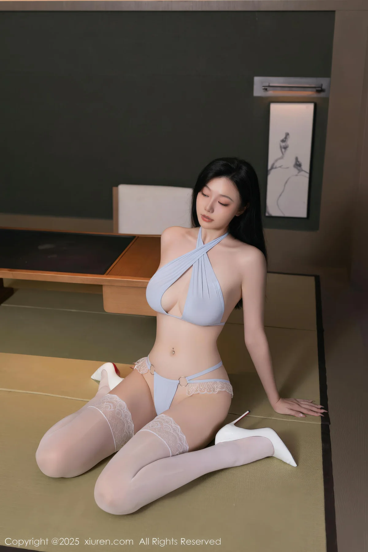 XiuRen 秀人 No.11058 安然anran 诱人白色丝袜蕾丝内衣 - 13