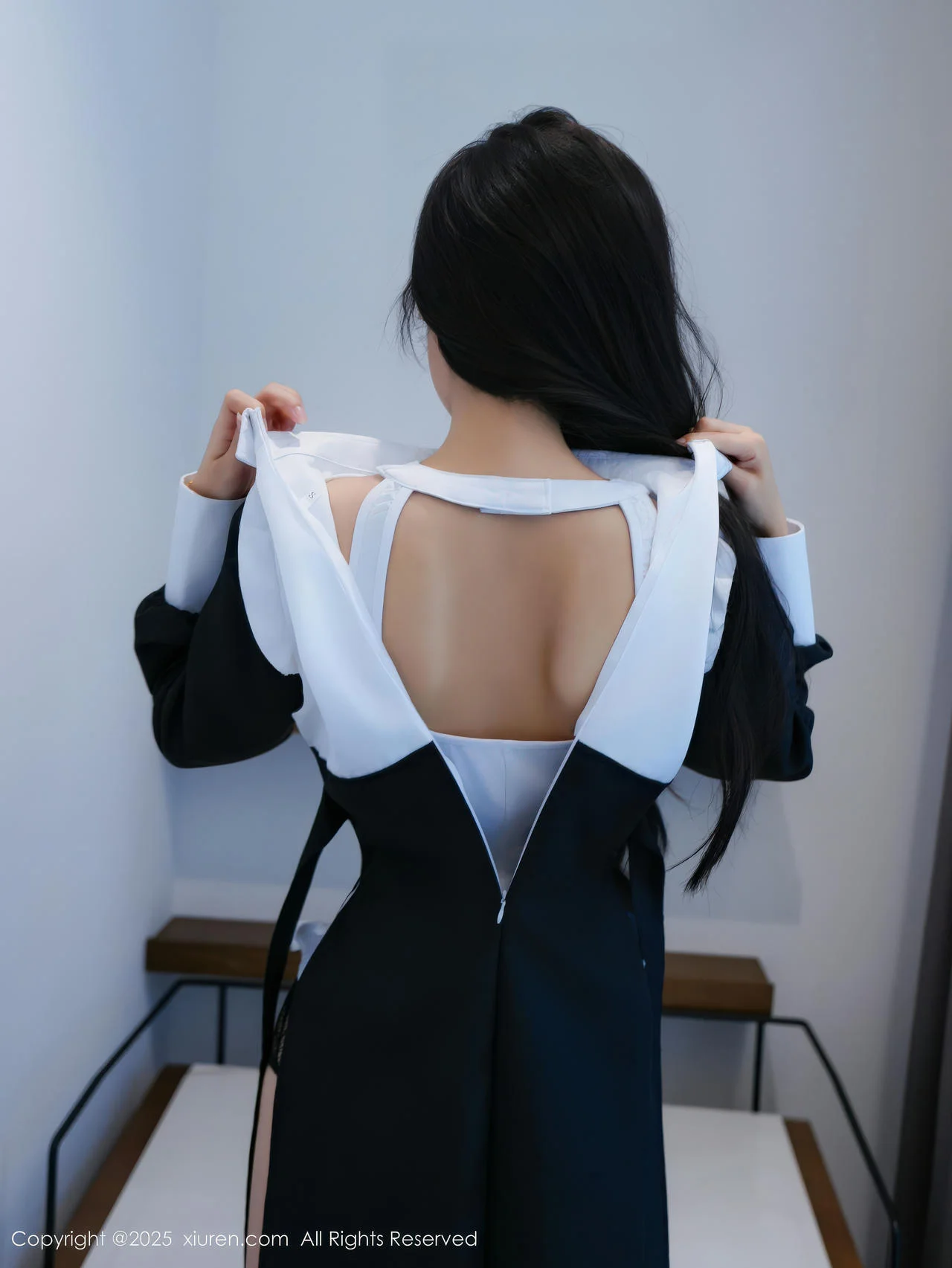 XiuRen 秀人 No.11059 白琮瑗 黑白修女服饰魅惑黑丝 - 35