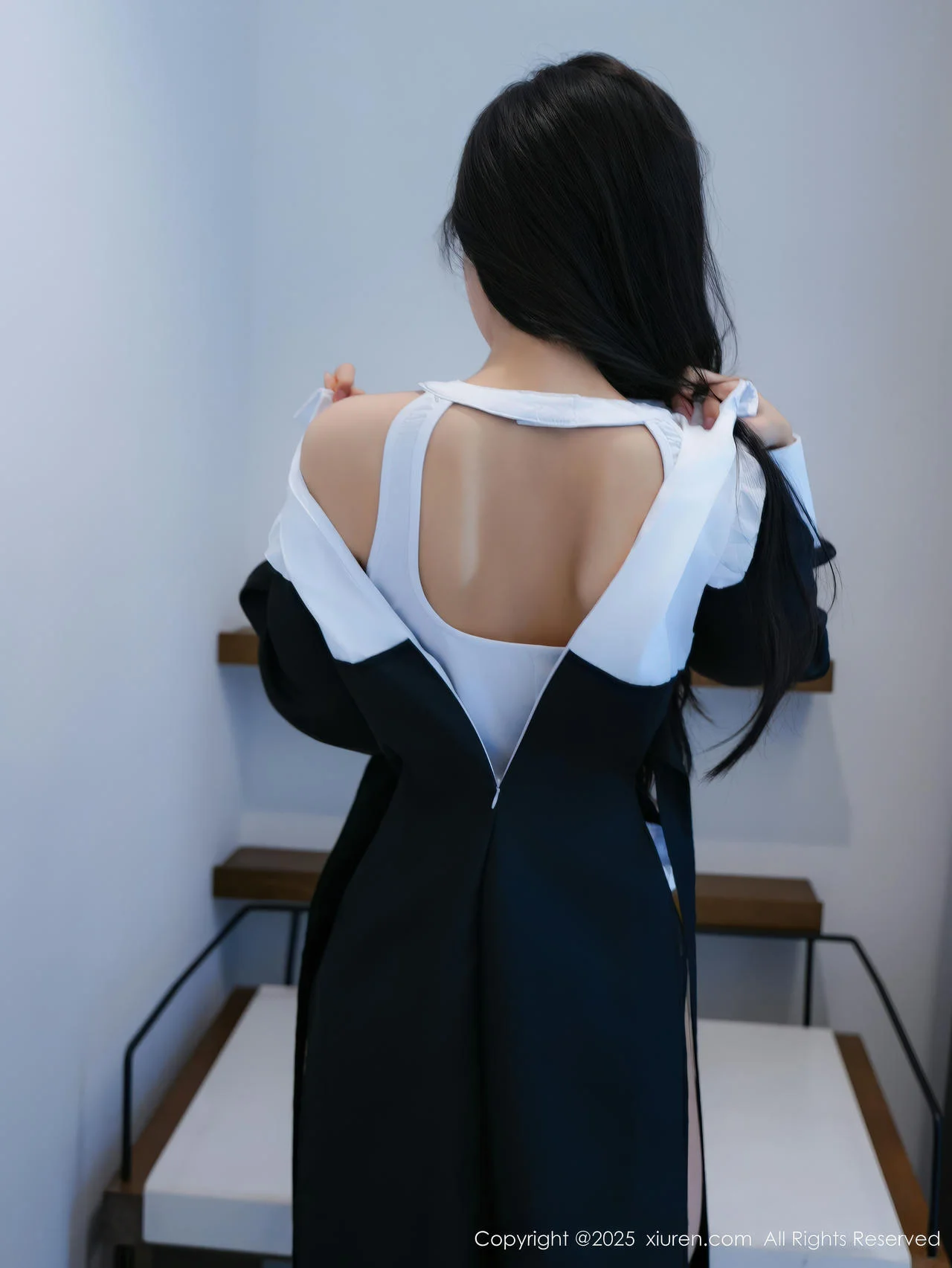 XiuRen 秀人 No.11059 白琮瑗 黑白修女服饰魅惑黑丝 - 36