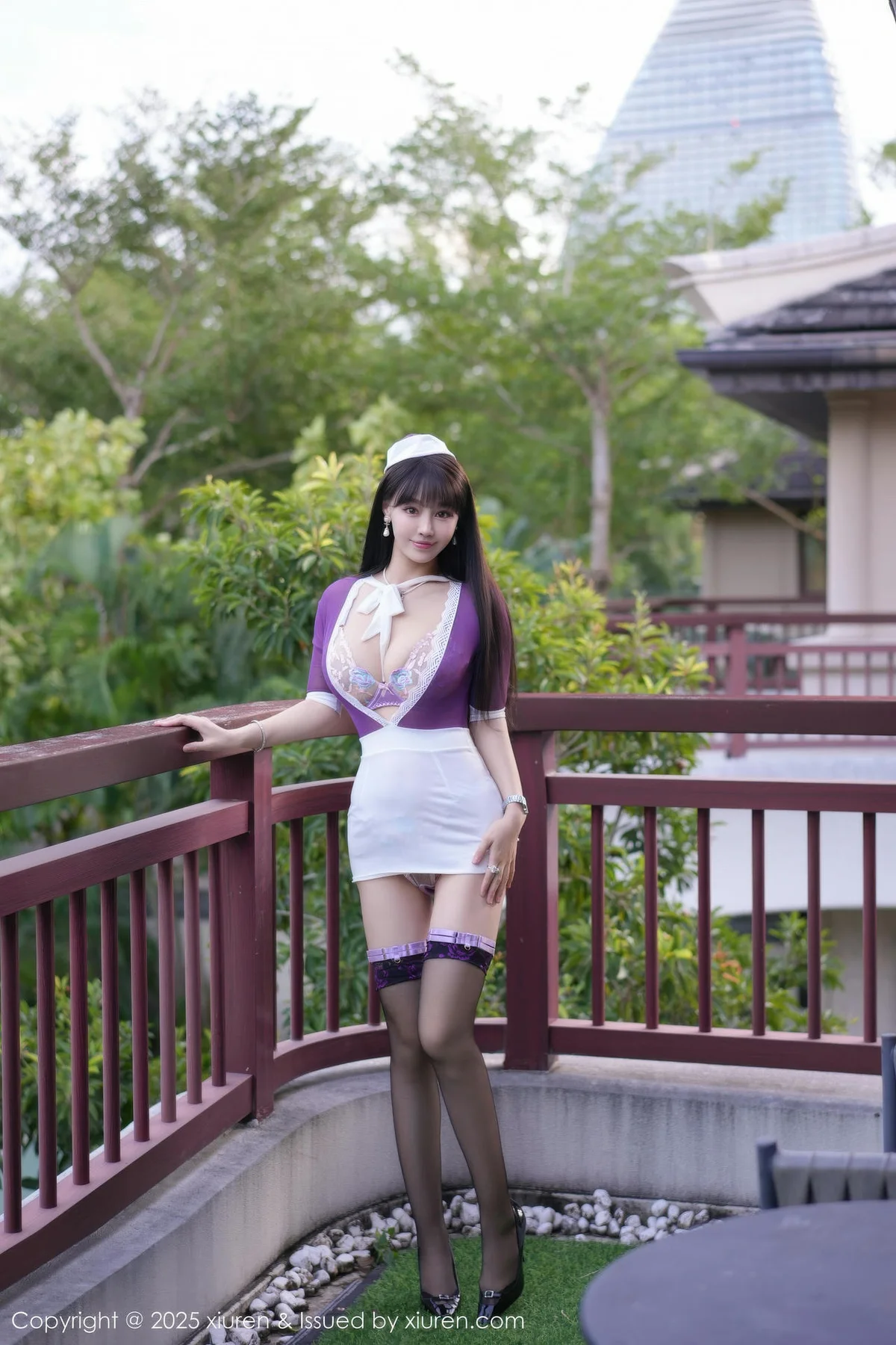 XiuRen 秀人 No.11069 心上可Flora 女仆巨乳紫色情趣 - 22