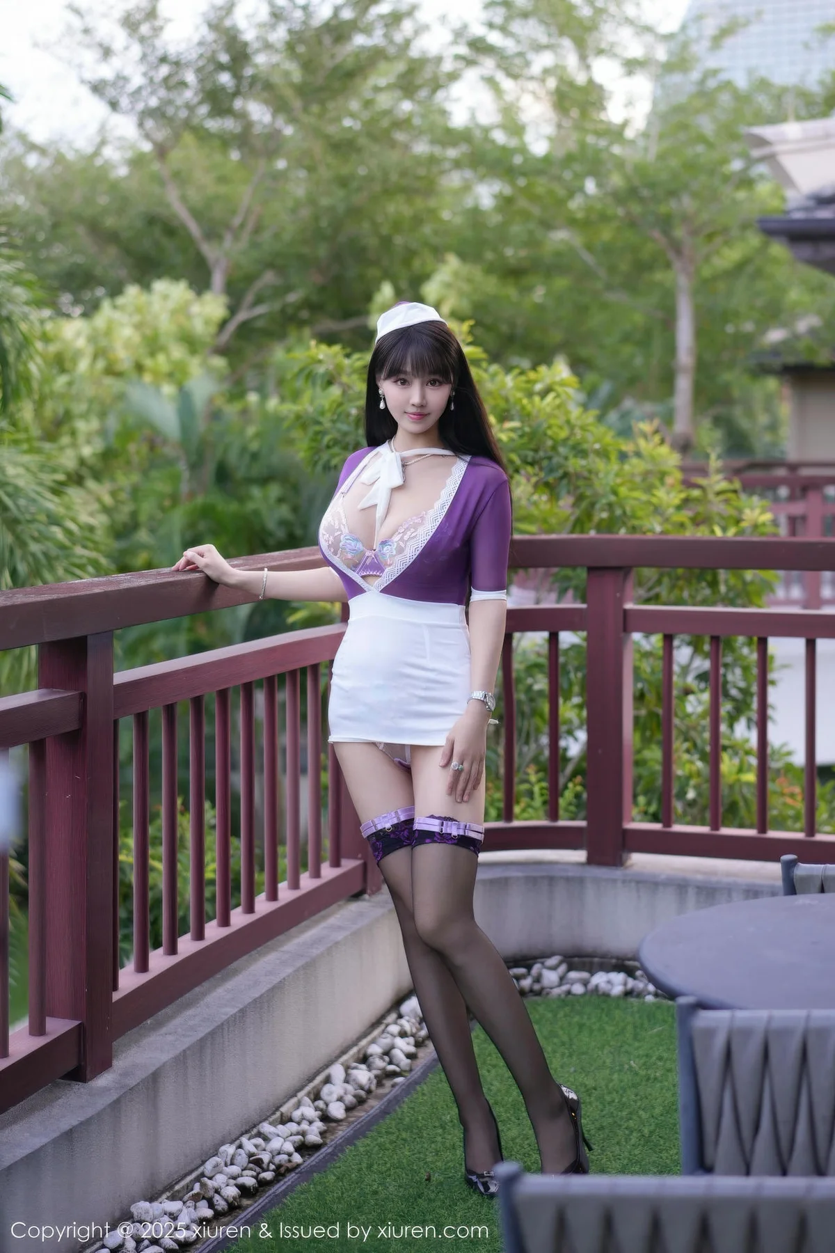XiuRen 秀人 No.11069 心上可Flora 女仆巨乳紫色情趣 - 23
