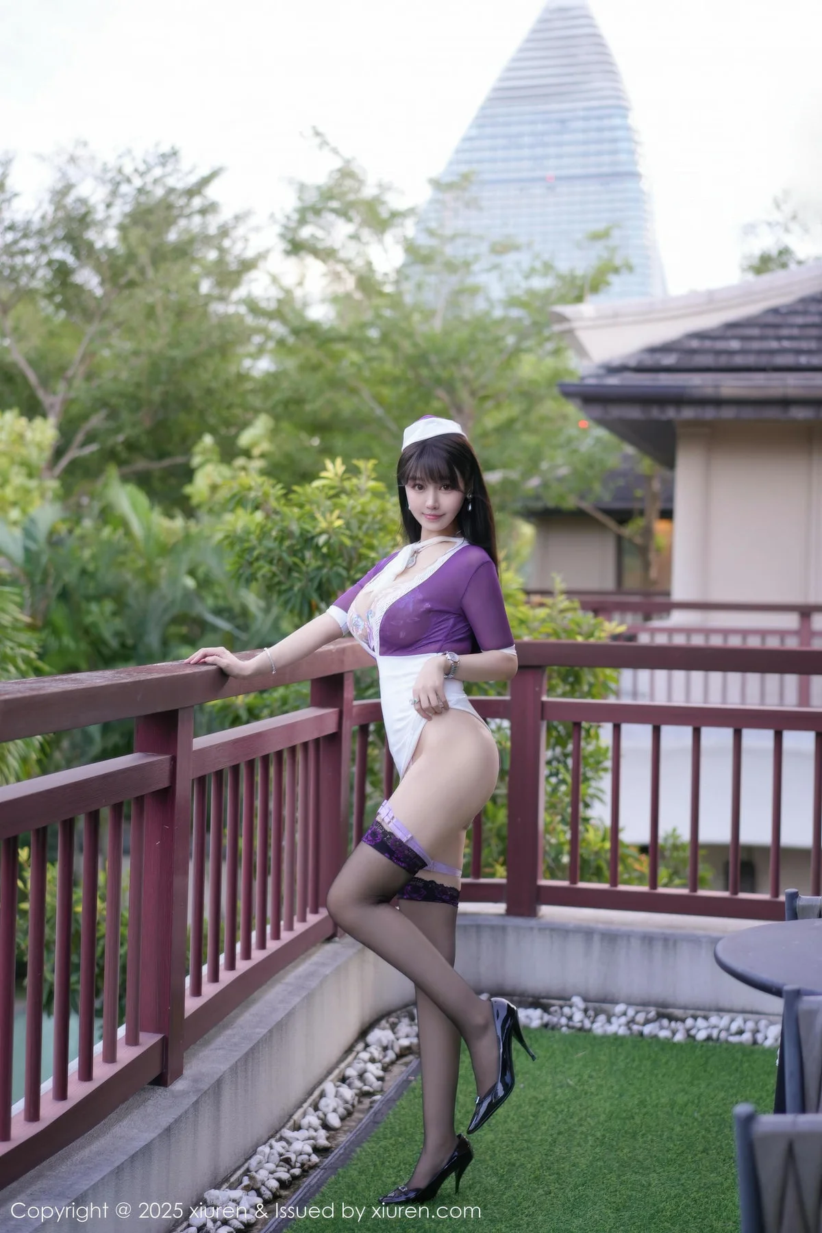 XiuRen 秀人 No.11069 心上可Flora 女仆巨乳紫色情趣 - 25