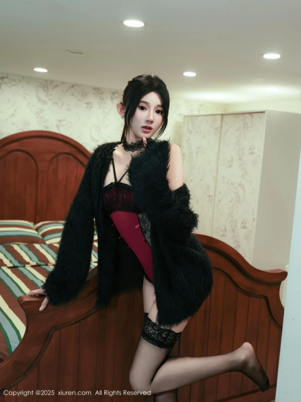 XiuRen 秀人 No.11072 桃子姐姐 吊带黑丝美腿 - 8
