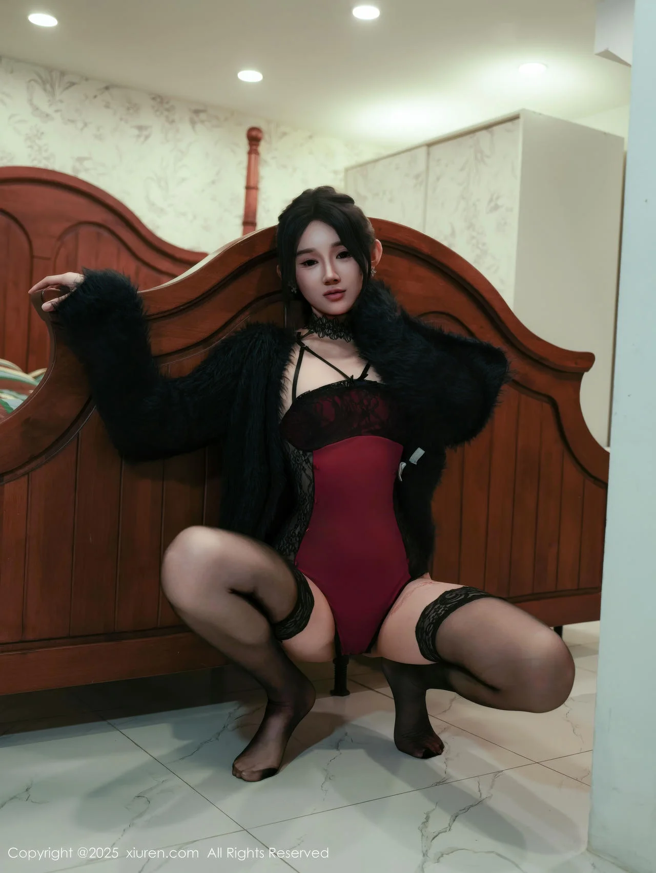 XiuRen 秀人 No.11072 桃子姐姐 吊带黑丝美腿 - 17