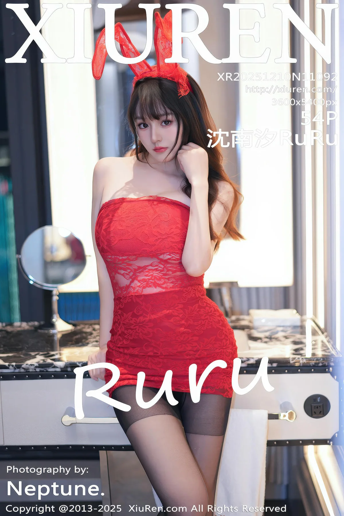 XiuRen 秀人 No.11092 沈南汐RuRu 红色兔女郎连衣短裙 - 55