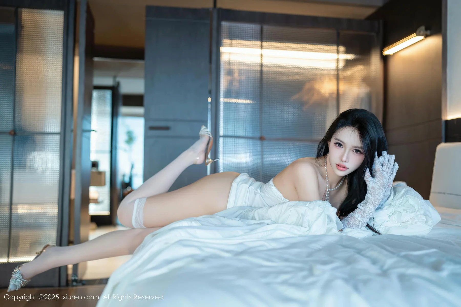 XiuRen 秀人 No.11124 shelly诗莉 白色情趣白色丝袜 - 47