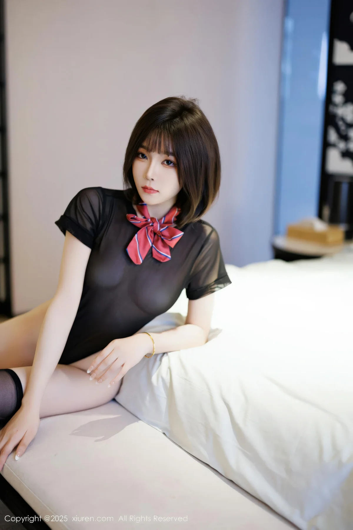 XiuRen 秀人 No.11138 莉芝荔枝 黑色情趣服饰 - 47
