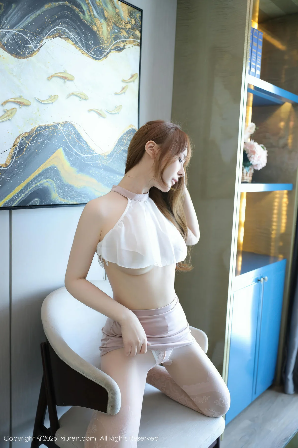 XiuRen 秀人 No.11140 Evelyn 紫色短裙白色丝袜 - 46