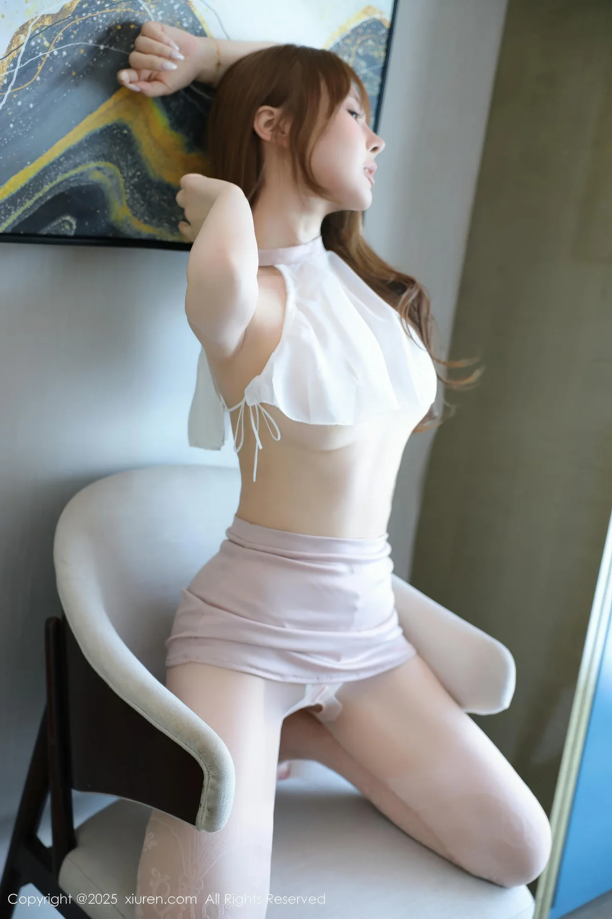 XiuRen 秀人 No.11140 Evelyn 紫色短裙白色丝袜 - 50