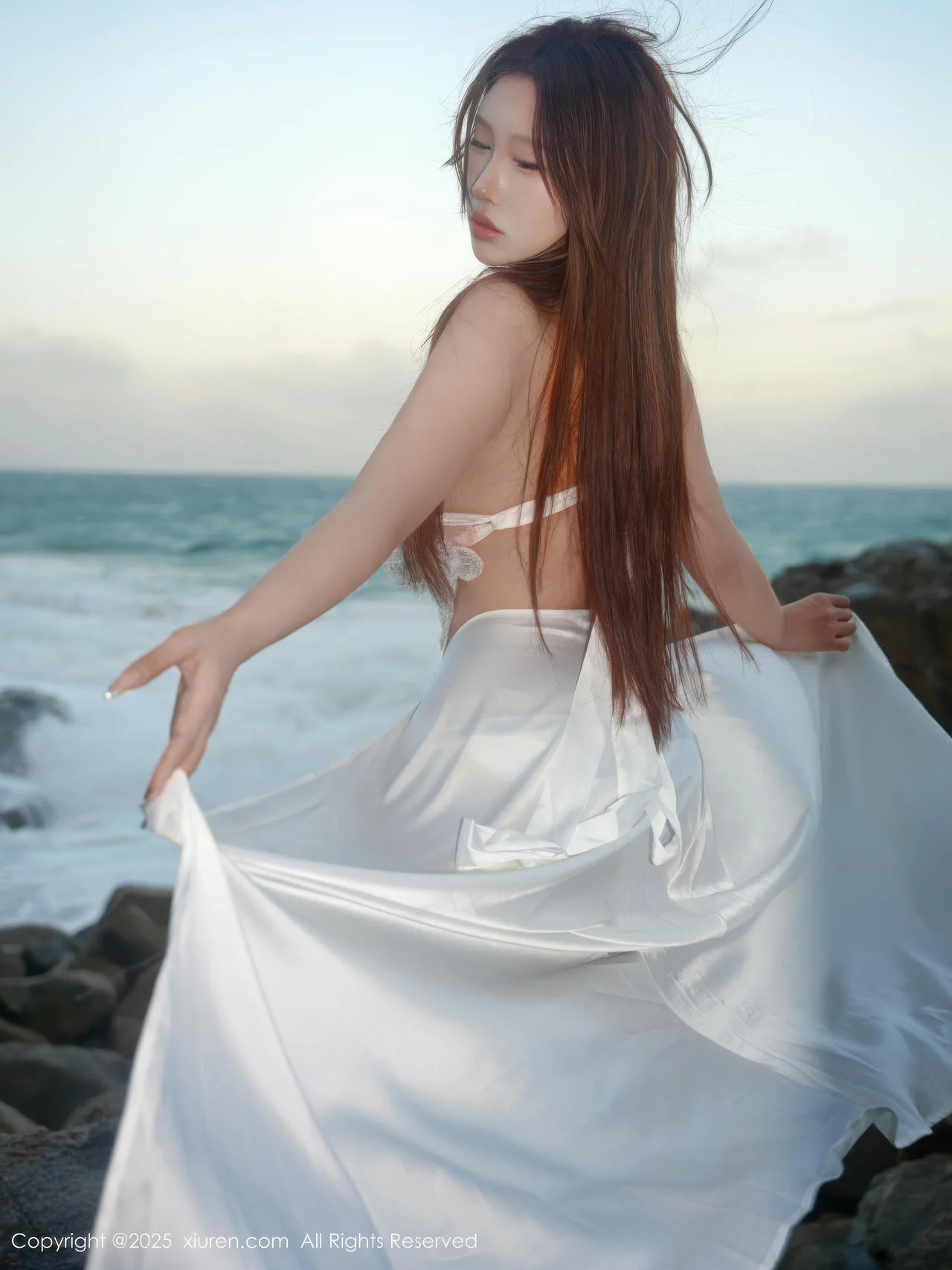 XiuRen 秀人 No.11164 金允希Yuki 白色泳衣沙滩美女 - 15