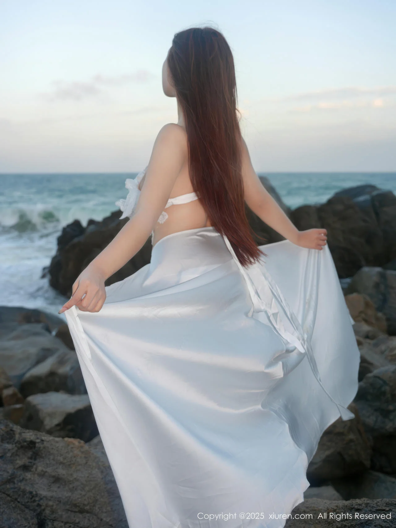 XiuRen 秀人 No.11164 金允希Yuki 白色泳衣沙滩美女 - 16