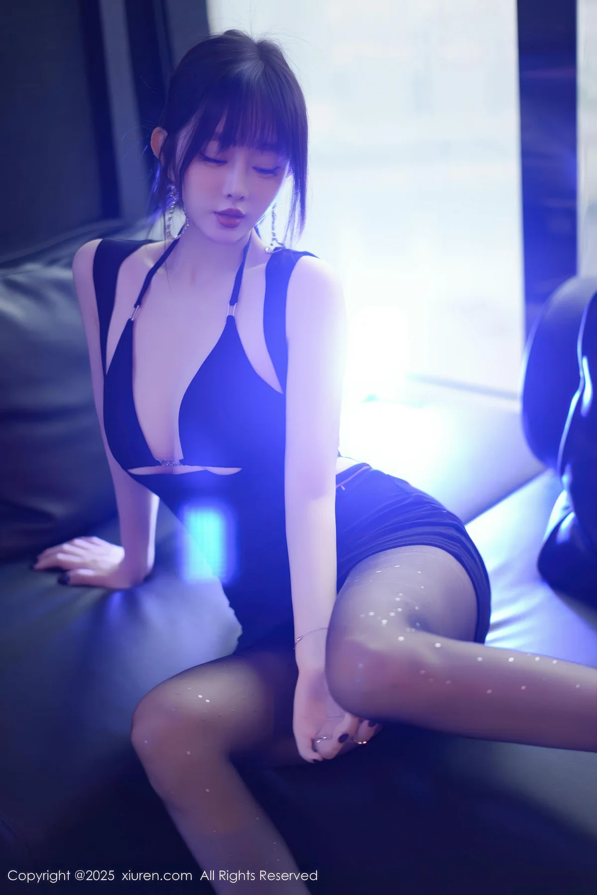 XiuRen 秀人 No.11165 王羽纯 黑色情趣内衣黑丝 - 21